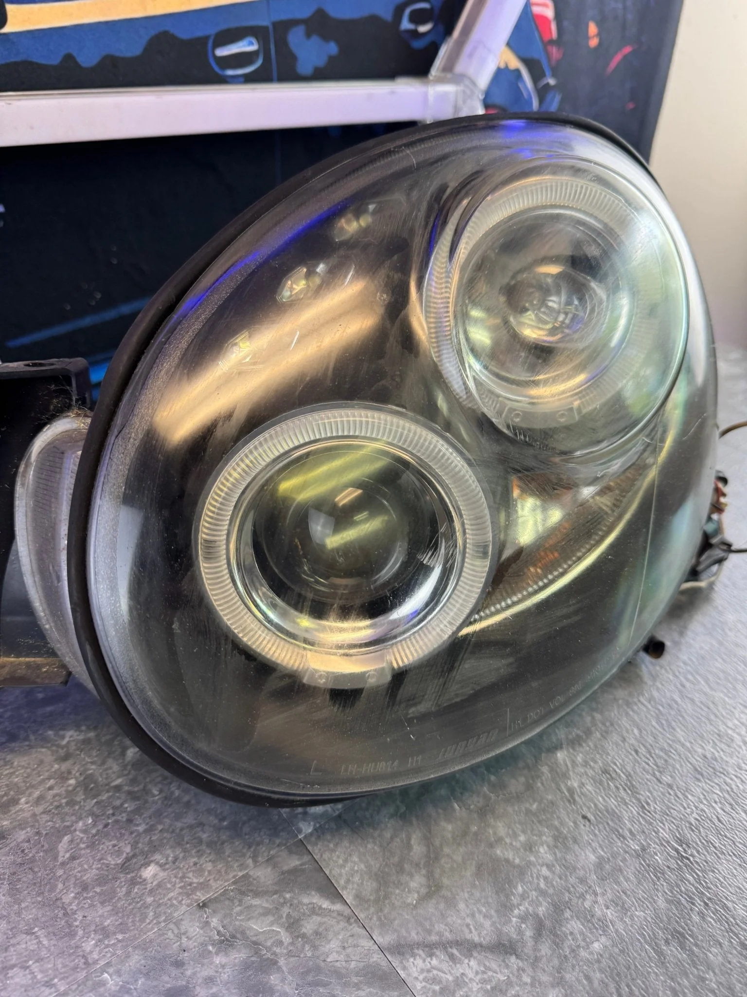 2002-2003 Subaru Impreza WRX RH Aftermarket LH Driver Side Halo Headlight Assembly A1 - Image 2