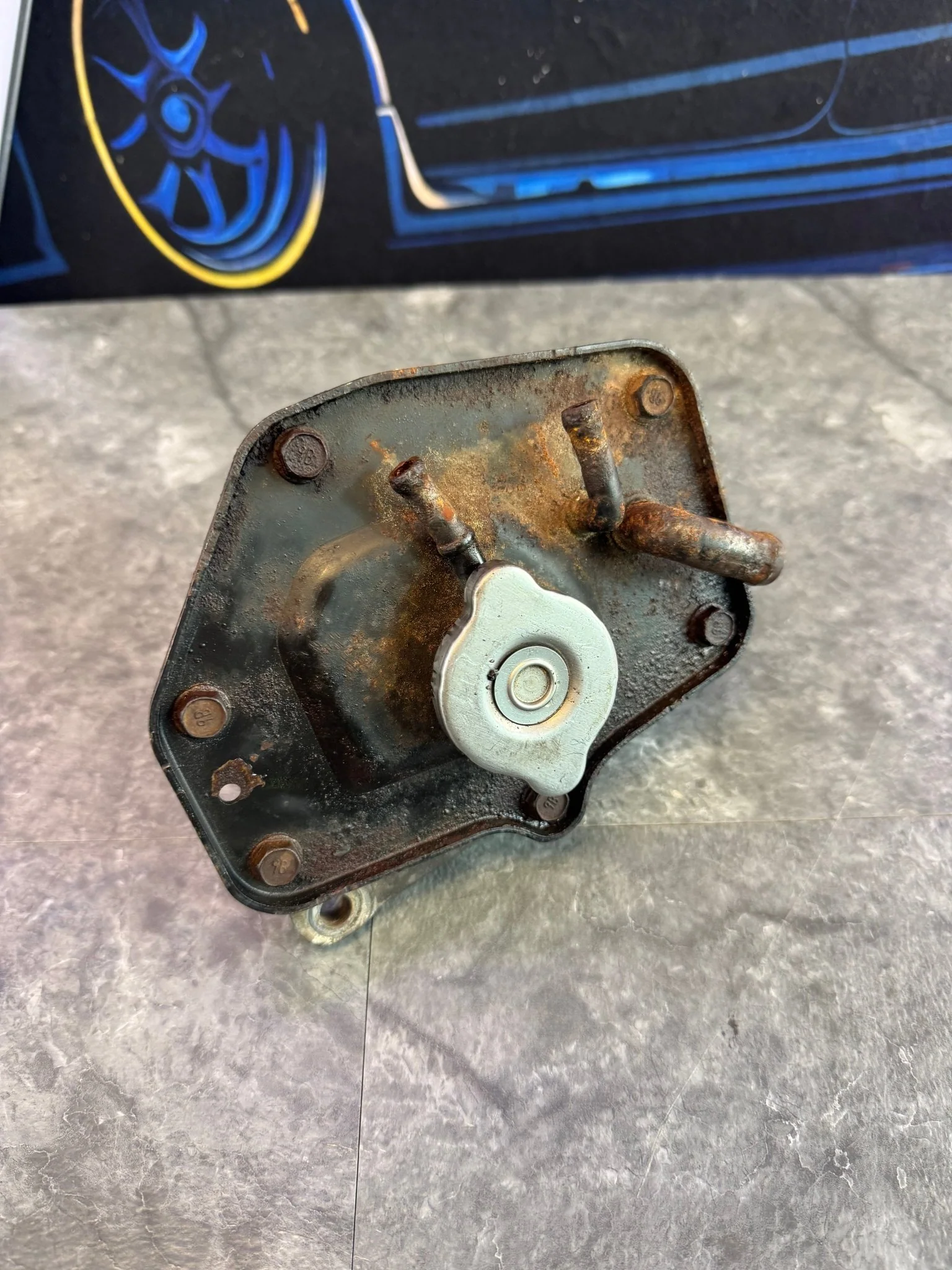 2002-2007 Subaru Impreza WRX STi OEM Metal Coolant Reservoir Expansion Tank E4