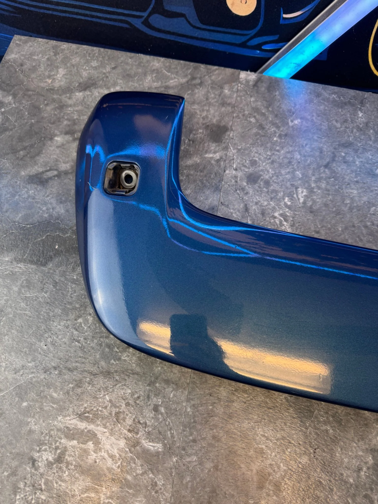 2002-2007 Subaru WRX OEM Wagon Spoiler Wing Assembly Custom Painted (Strut Wall) - Image 2