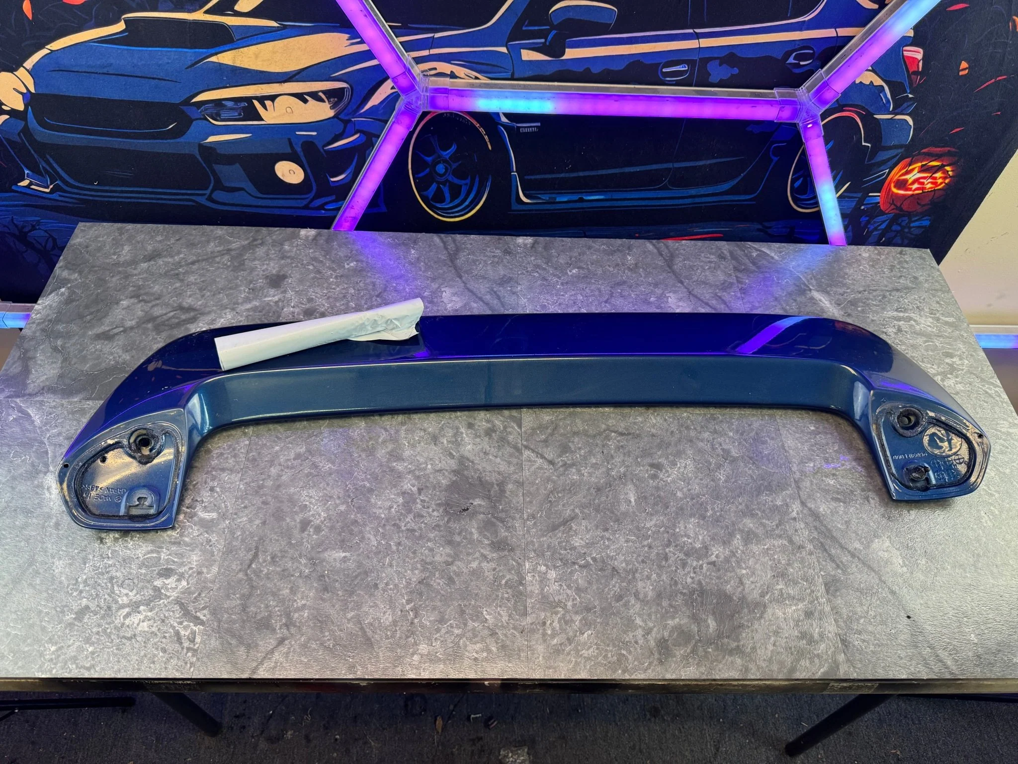 2002-2007 Subaru WRX OEM Wagon Spoiler Wing Assembly Custom Painted (Strut Wall) - Image 5