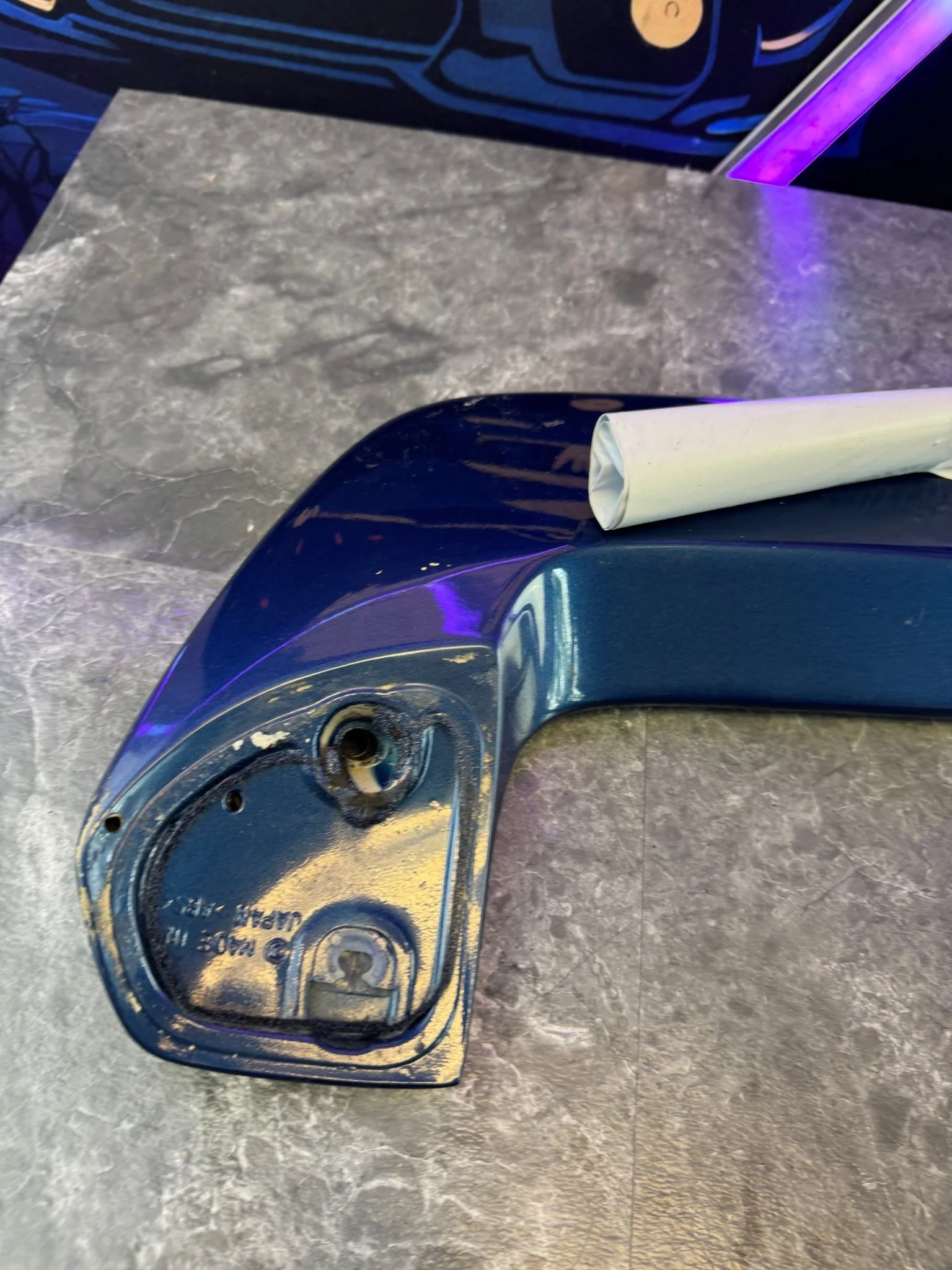 2002-2007 Subaru WRX OEM Wagon Spoiler Wing Assembly Custom Painted (Strut Wall) - Image 6