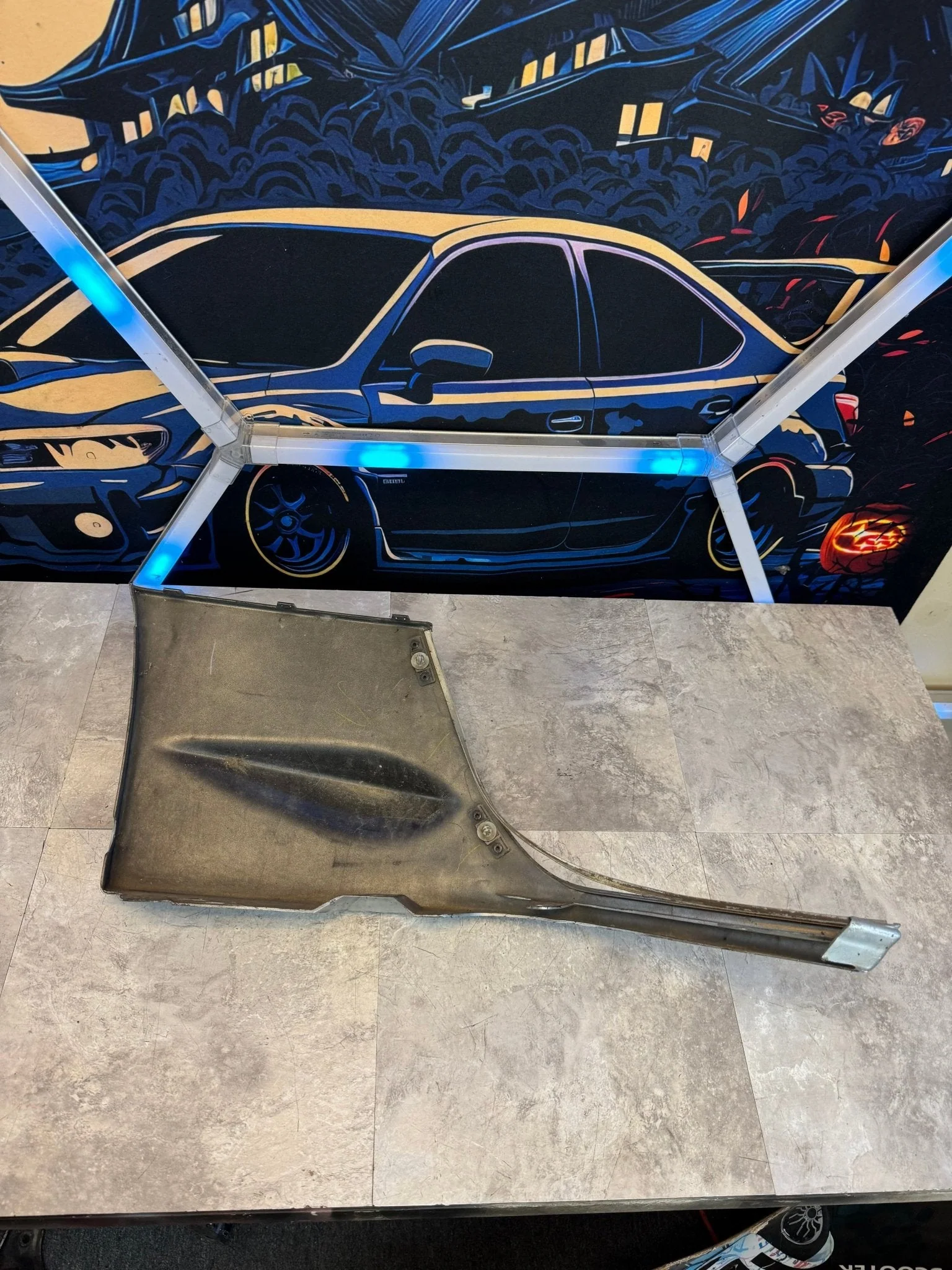2004-2005 Subaru WRX STi OEM PSM Driver Side Bumper Splitter Trim E2 - Image 4