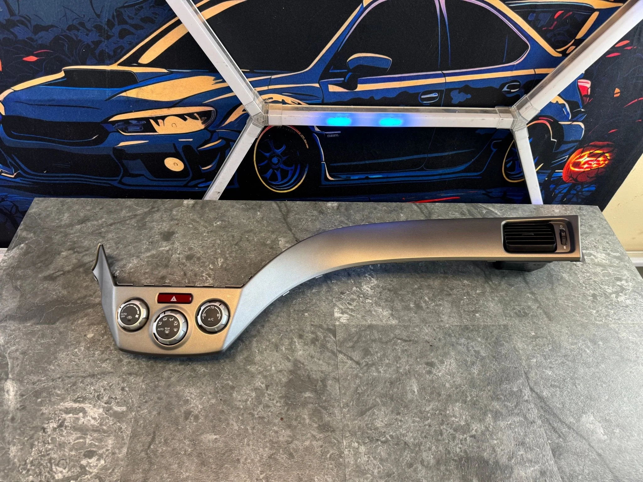 2008-2014 Subaru Impreza WRX STi Dash Climate Control HVAC Trim Cover E4