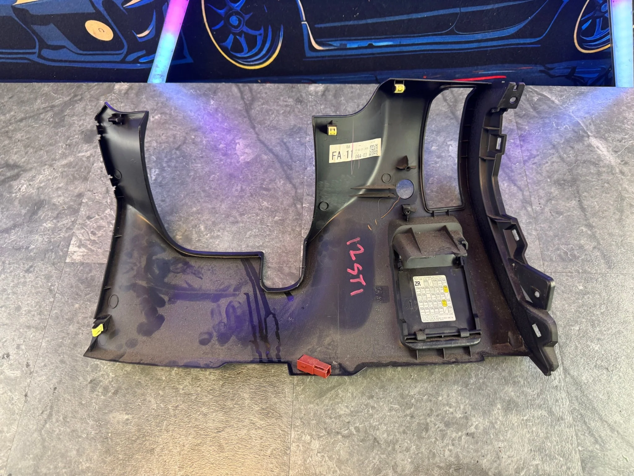 2008-2014 Subaru Impreza WRX STi OEM Under Dash Steering Wheel Kick Trim J2 - Image 2