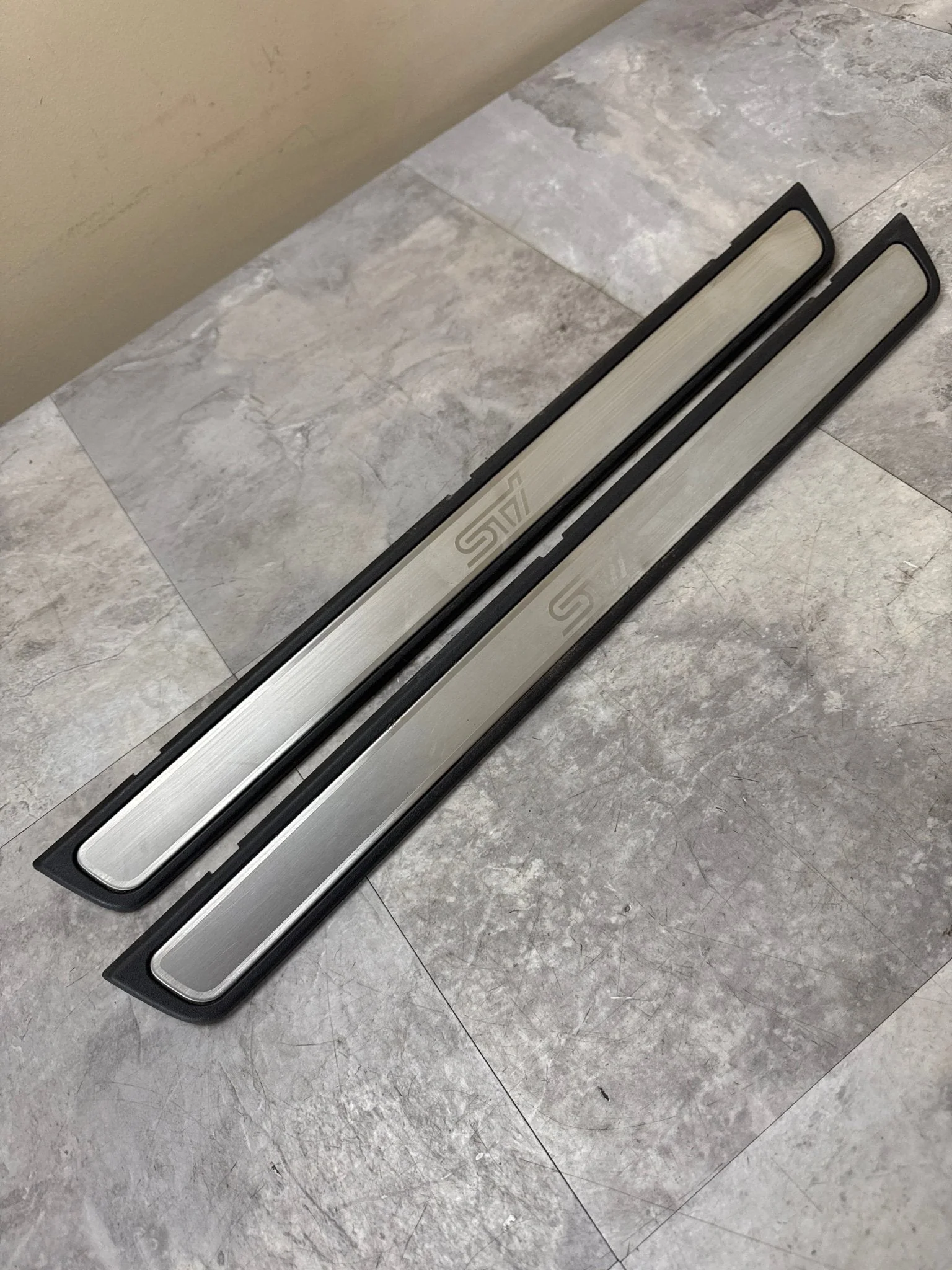 2008-2014 Subaru WRX STi OEM & Hatch Front DOOR SILL KICK Panel TRIM J3