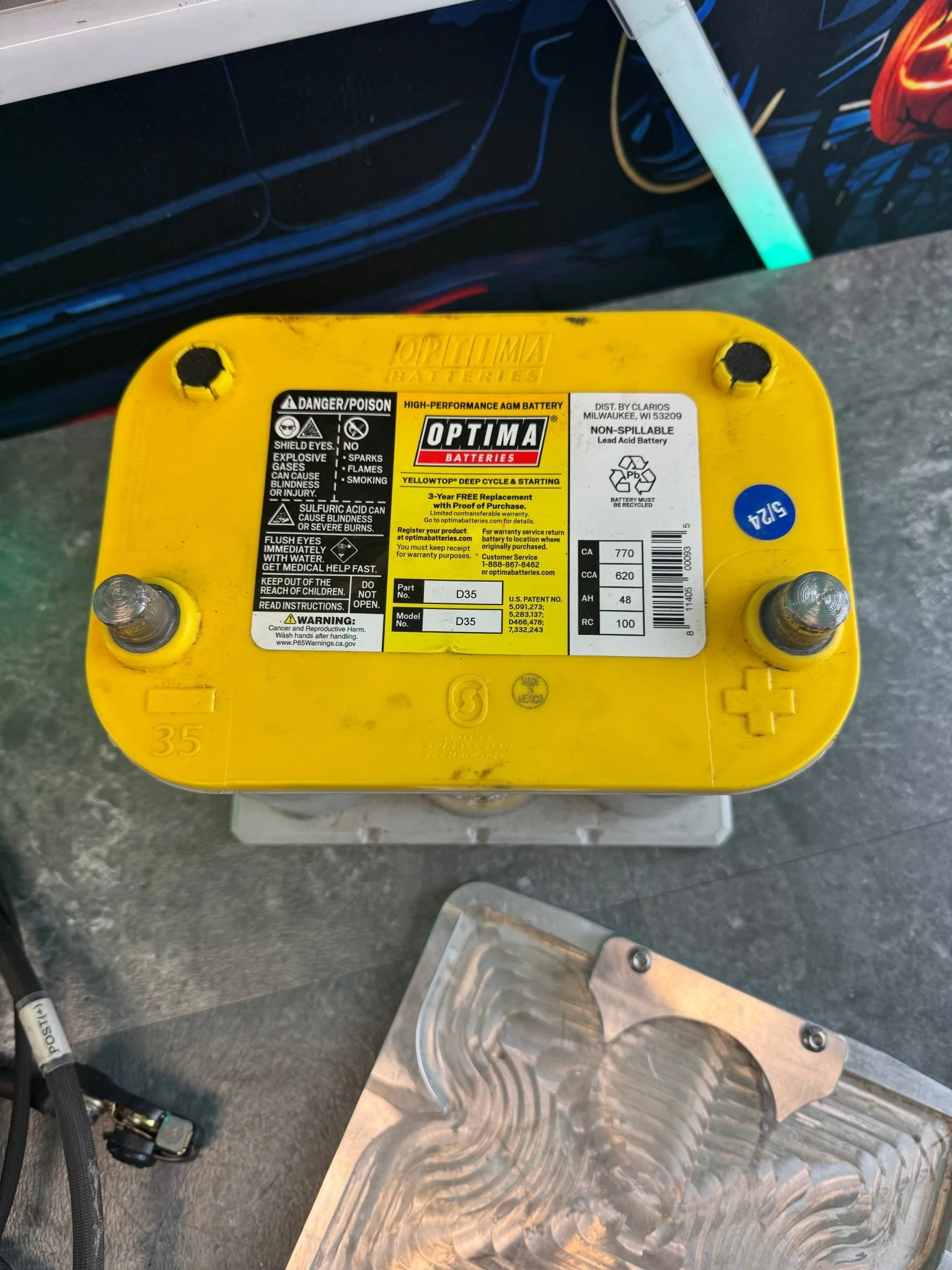 2008-2014 Subaru Impreza WRX Optima Battery Relocation Kit With IWire Grounding Kit And Battery Tray P7 - Image 3