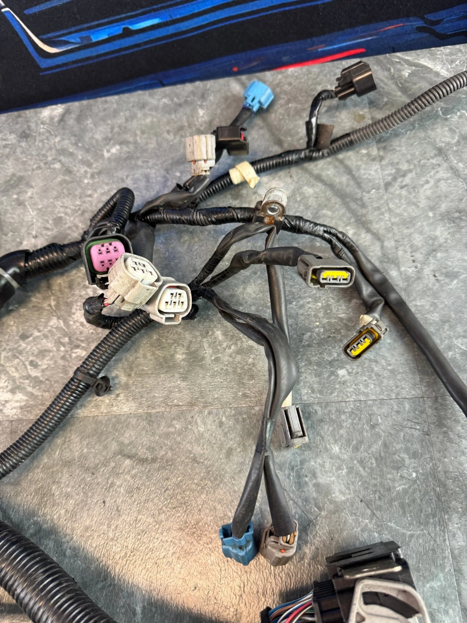 2012 Subaru STi Engine Wiring Harness 24020AF060 With Injector Dynamics Injector Plugs C1 - Image 6