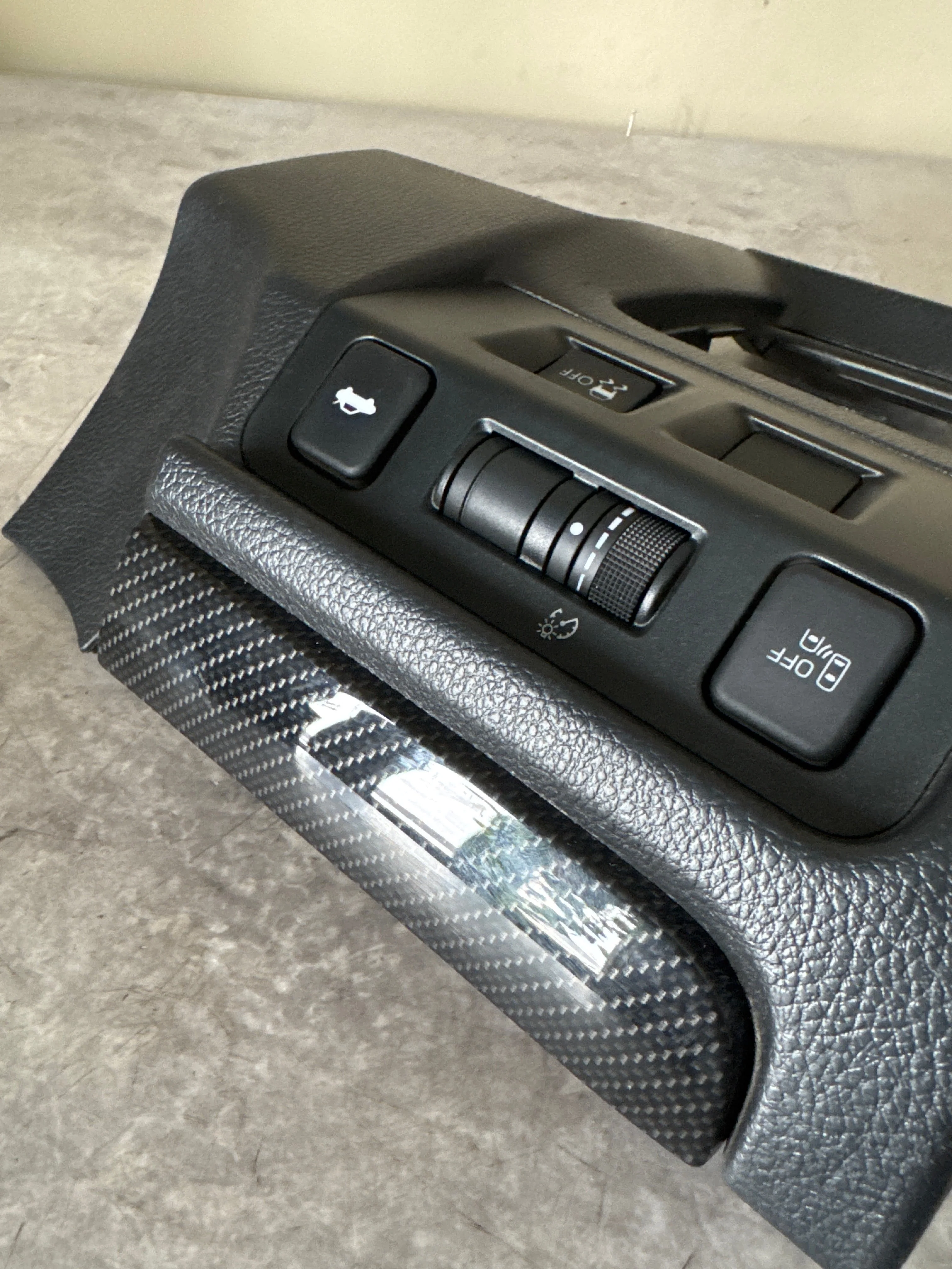 2015-2019 Subaru WRX Driver Side OEM Lower Dash Panel Trim 1162825 Buttons J3 - Image 2