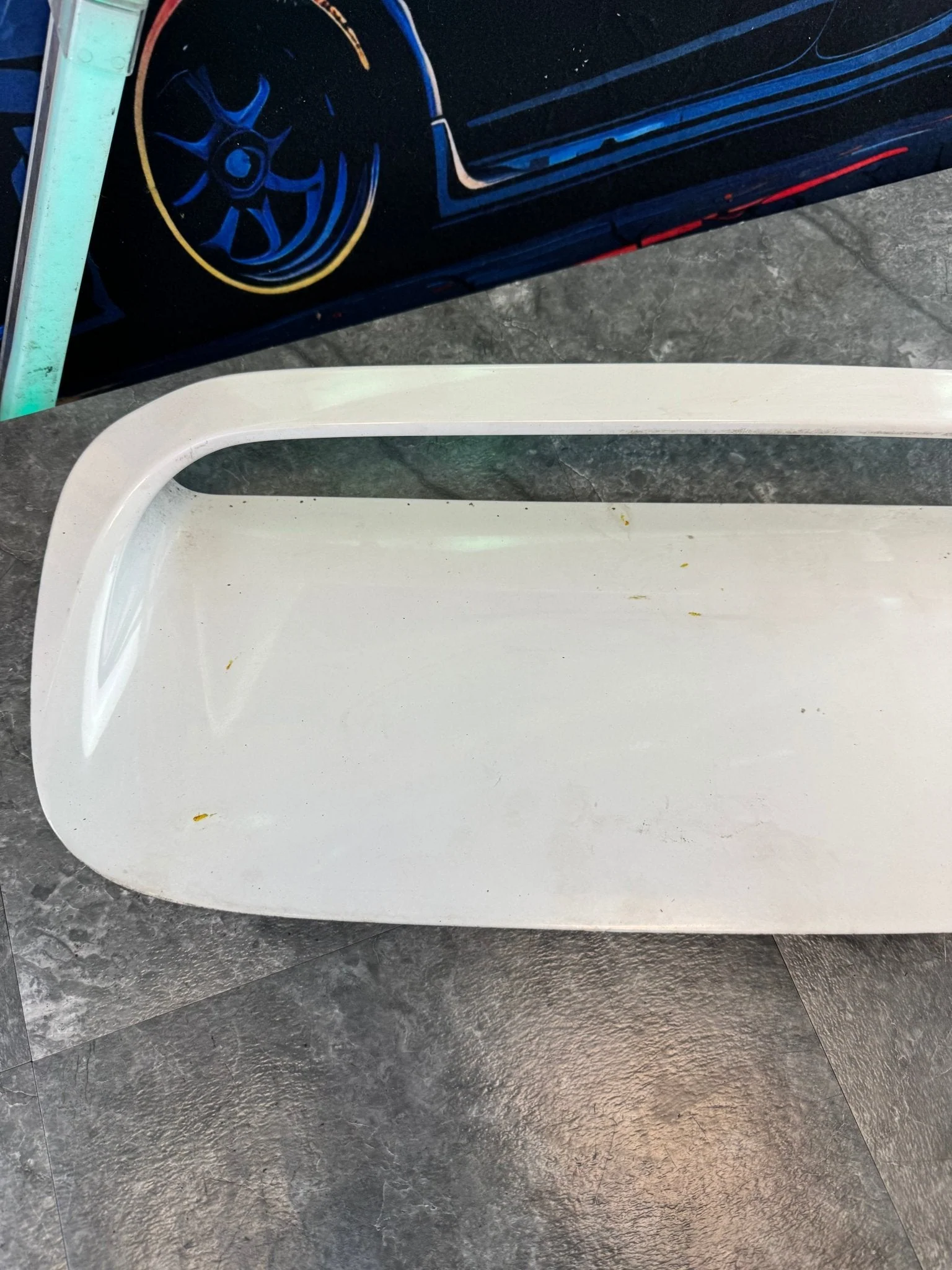 2015-2021 Subaru WRX STI OEM Hood Scoop White Vent Genuine Assembly Crystal White Pearl H2 - Image 3