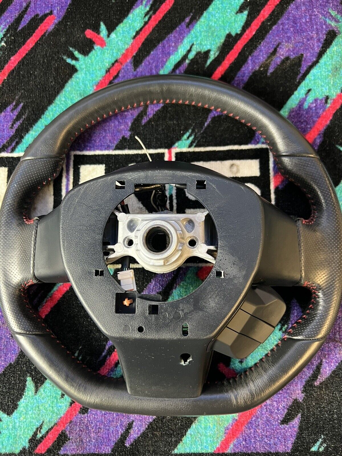 2018 Subaru WRX STi Steering Wheel Assembly FLAT Bottom Black Leather ( ) - Image 10