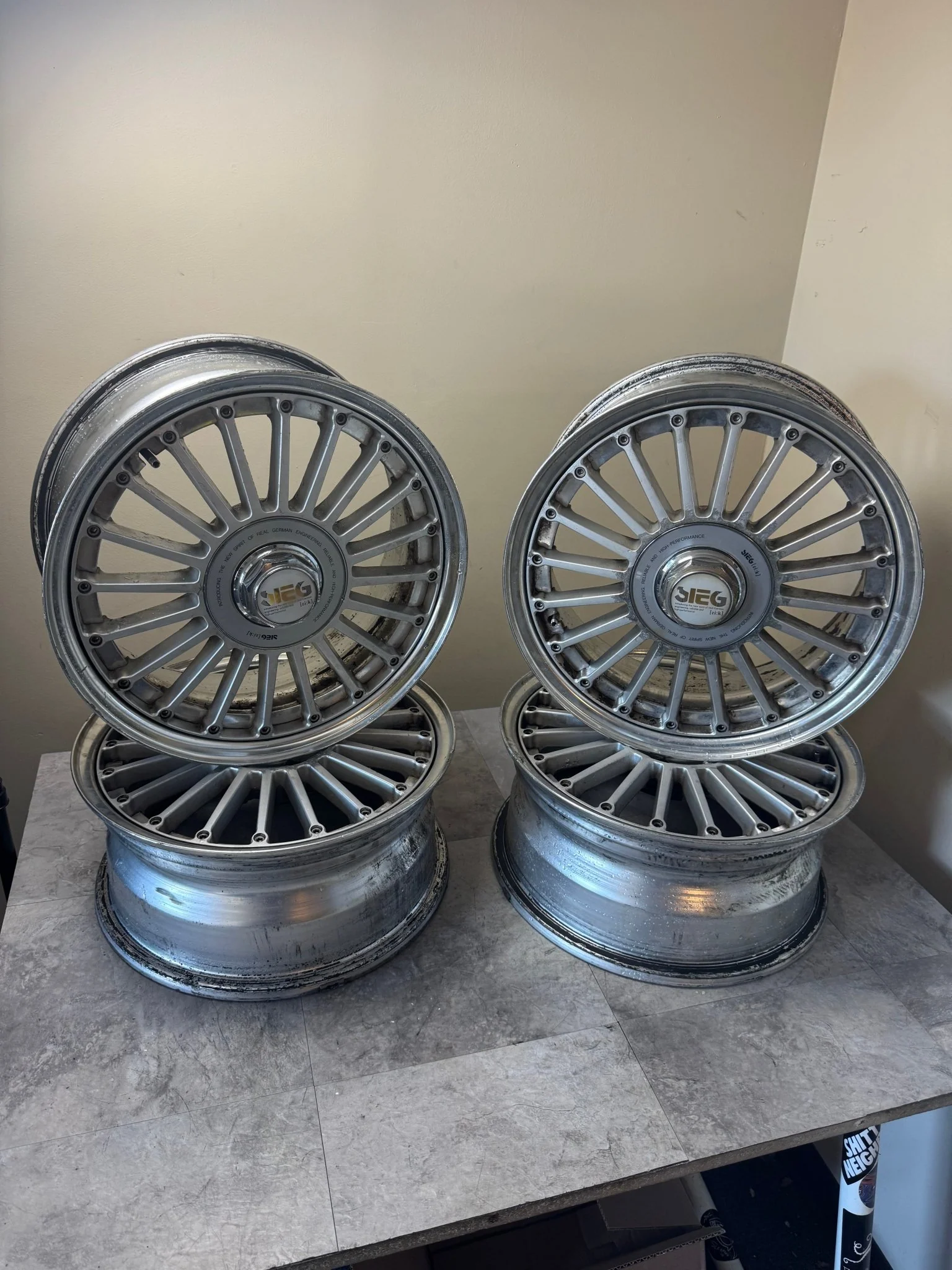 3pc Sieg Fins By Work Wheels 15 Inch 6.5 Wide 5x114.3 +46