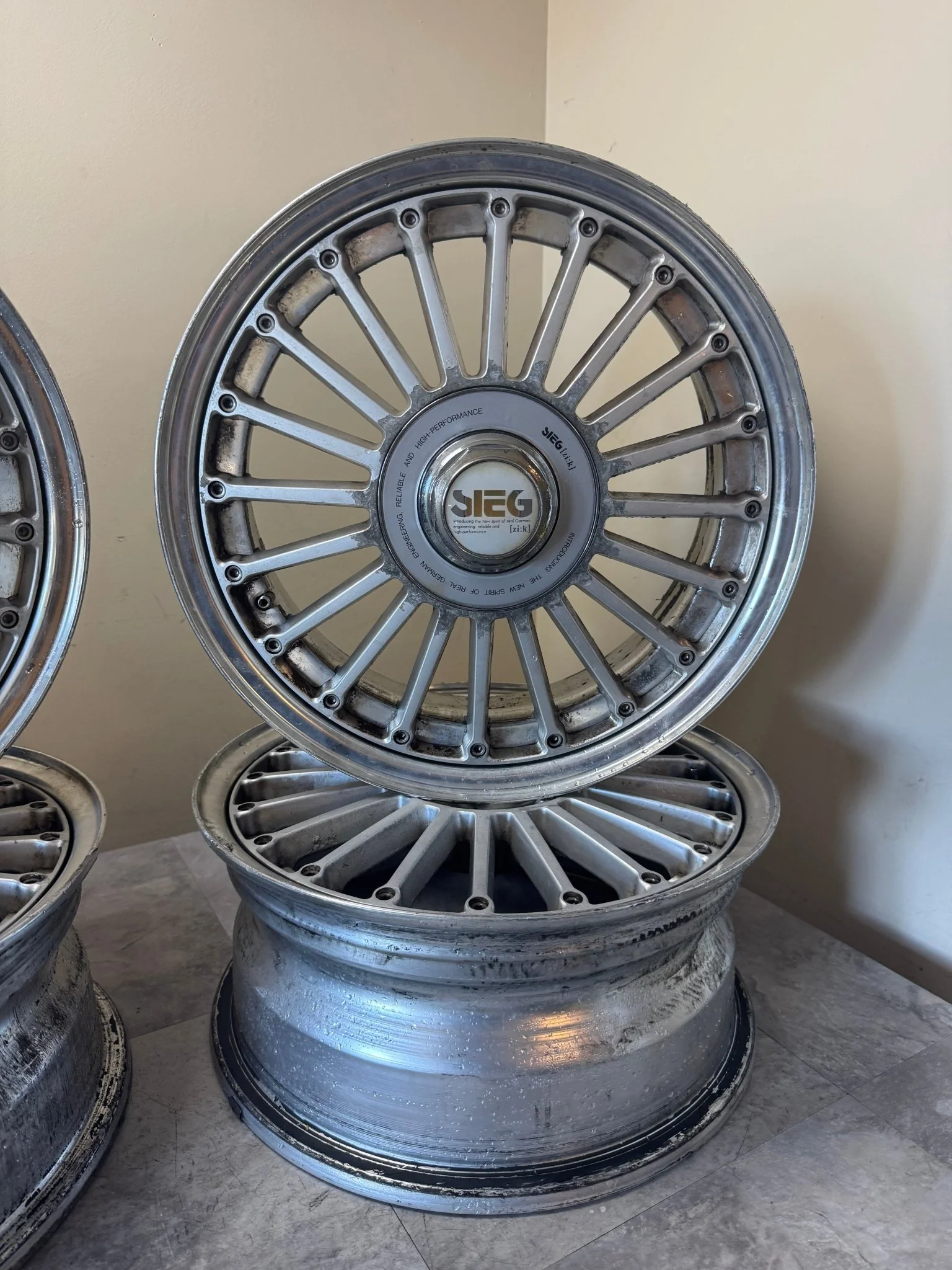 3pc Sieg Fins By Work Wheels 15 Inch 6.5 Wide 5x114.3 +46 - Image 3