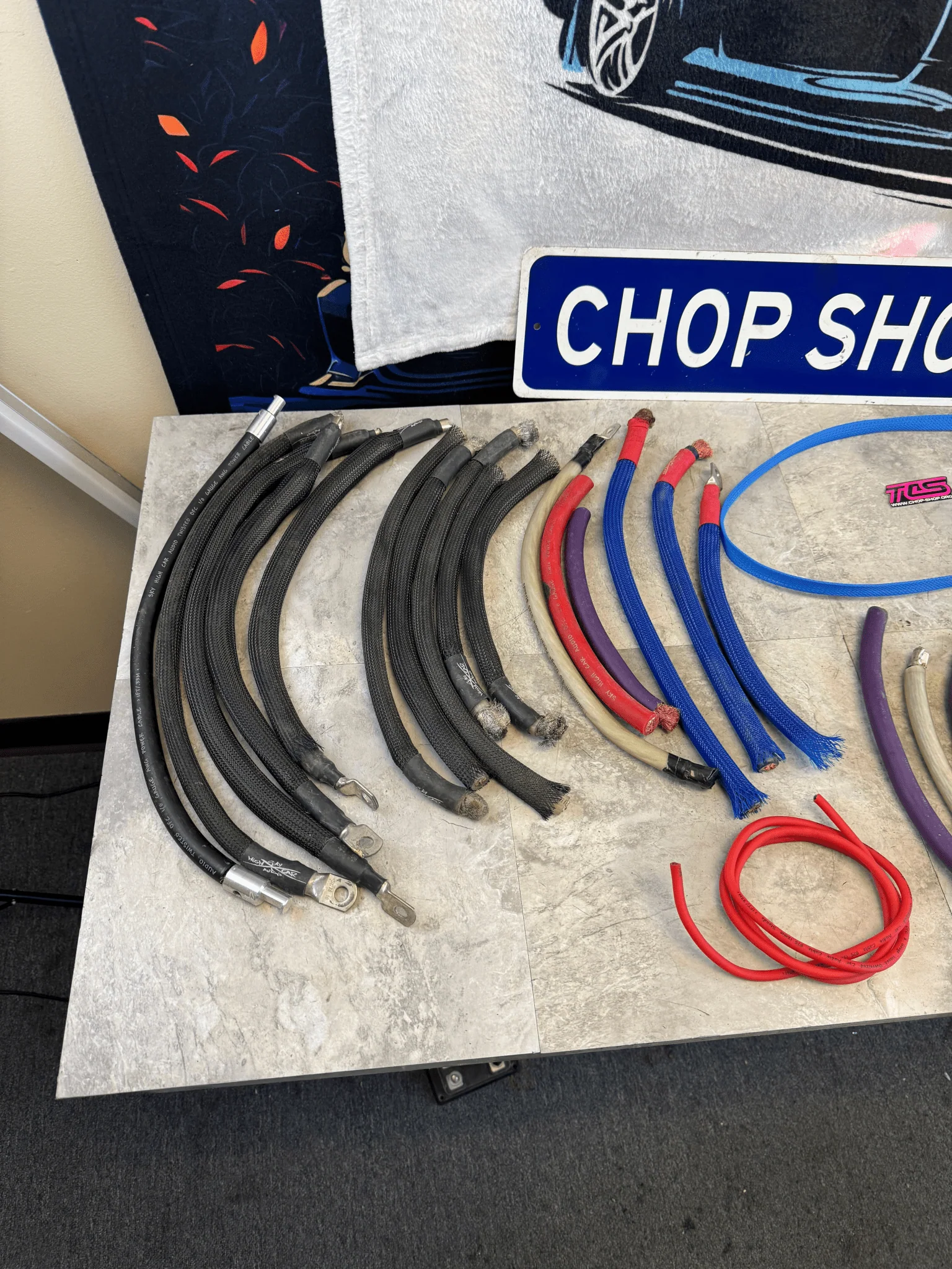 Assorted Miscellaneous 1/0 Gauge Wire Car Audio Wiring Bundle B5 - Image 2