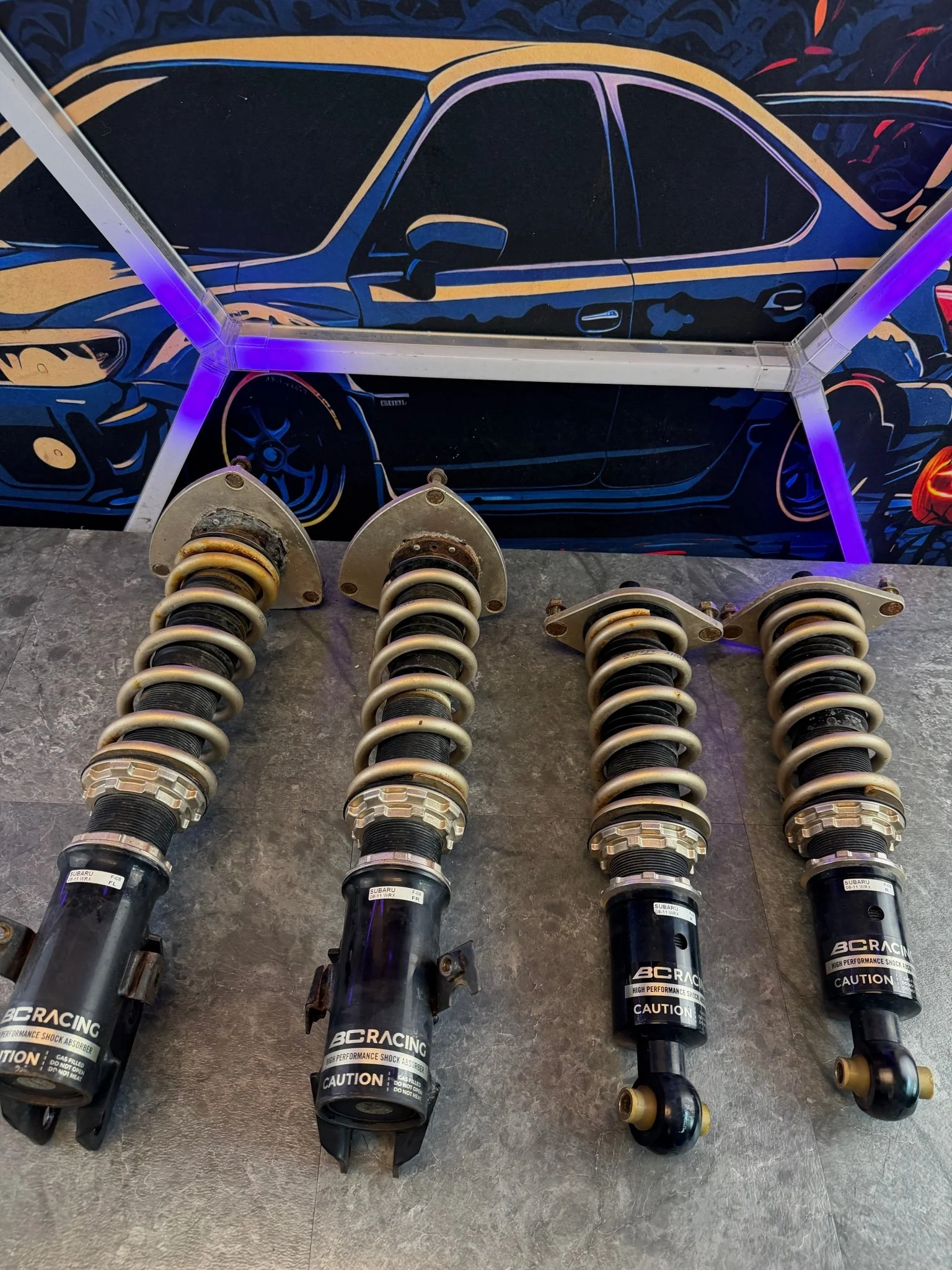 BC racing BR coil overs coilovers suspension 2008-2014 Subaru wrx 5x100 w/ swift springs O4