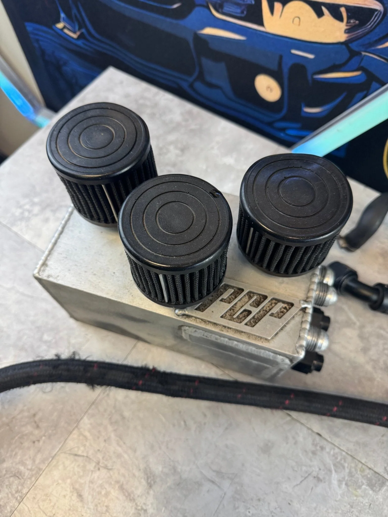 Custom PCV System Oil Catch Can Braided Lines Fittings - Image 2