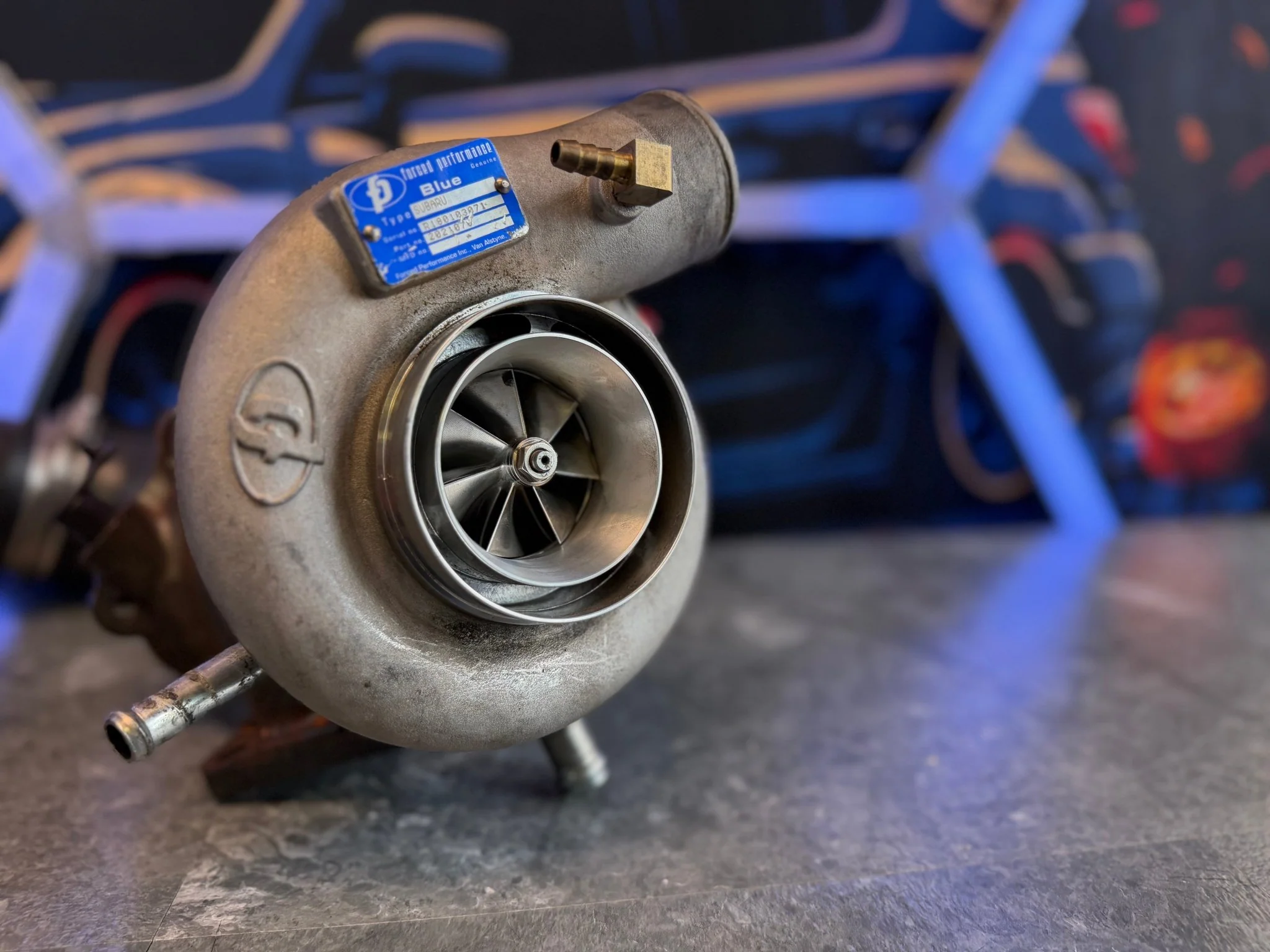 FP BLUE 'core' turbo charger Subaru STi & wrx 84 mm FAP cover JOURNAL BEARING WELDED BILLET