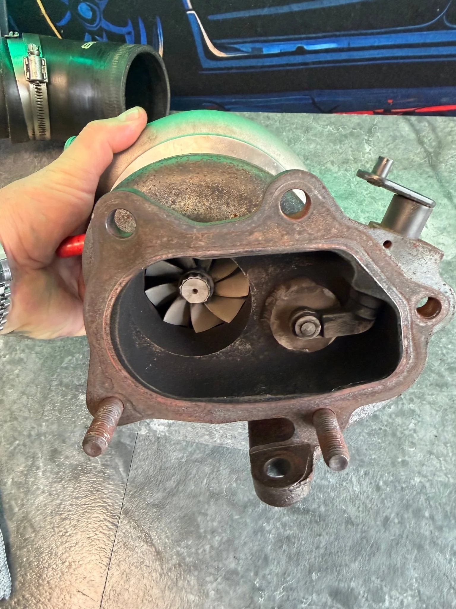 FP BLUE 'core' turbo charger Subaru STi & wrx 84 mm FAP cover JOURNAL BEARING WELDED BILLET - Image 4