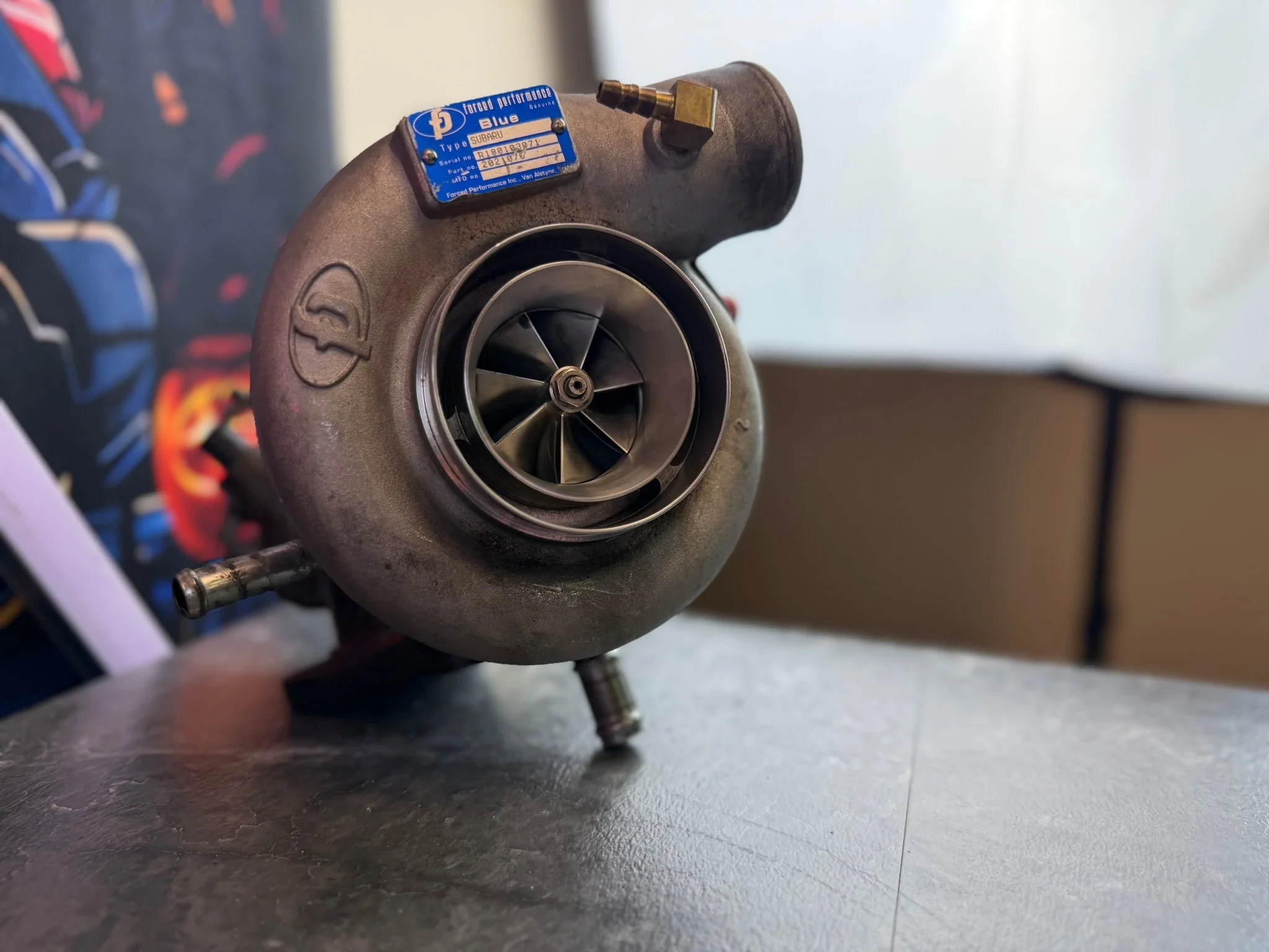 FP BLUE 'core' turbo charger Subaru STi & wrx 84 mm FAP cover JOURNAL BEARING WELDED BILLET - Image 5