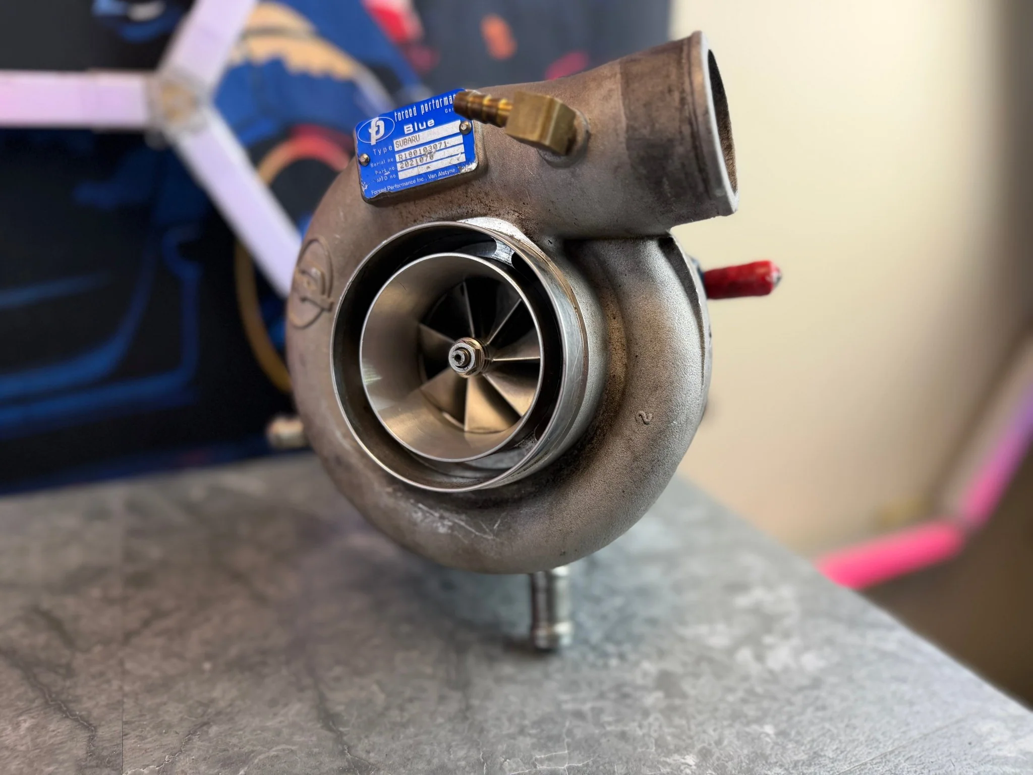 FP BLUE 'core' turbo charger Subaru STi & wrx 84 mm FAP cover JOURNAL BEARING WELDED BILLET - Image 8