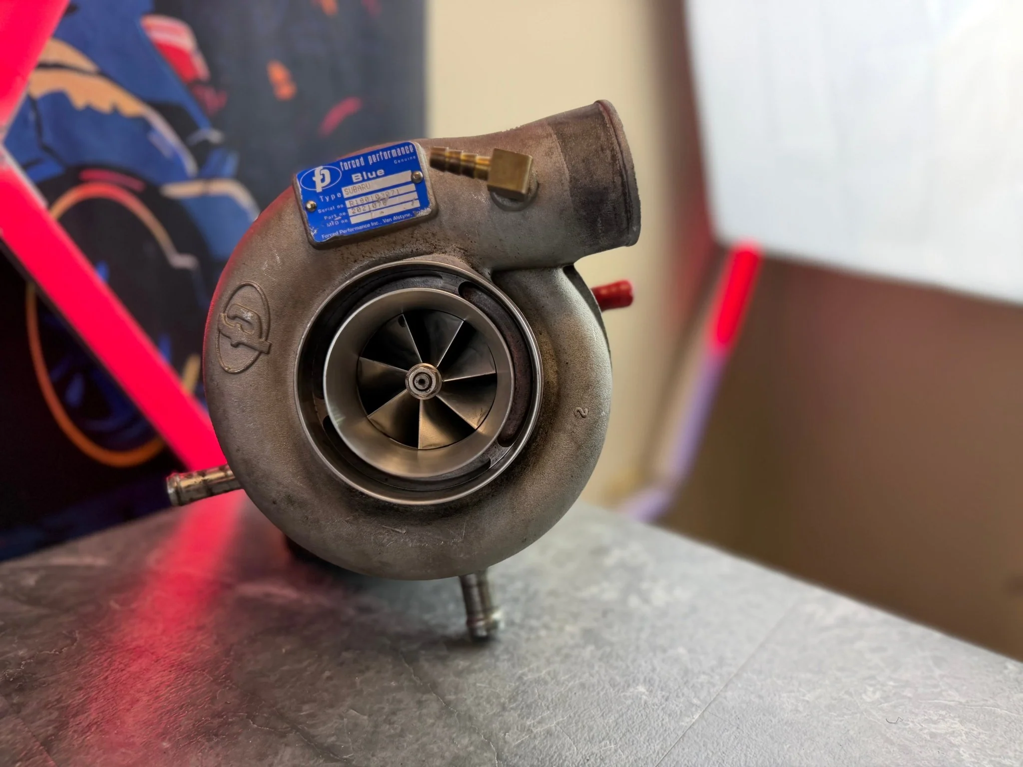 FP BLUE 'core' turbo charger Subaru STi & wrx 84 mm FAP cover JOURNAL BEARING WELDED BILLET - Image 9