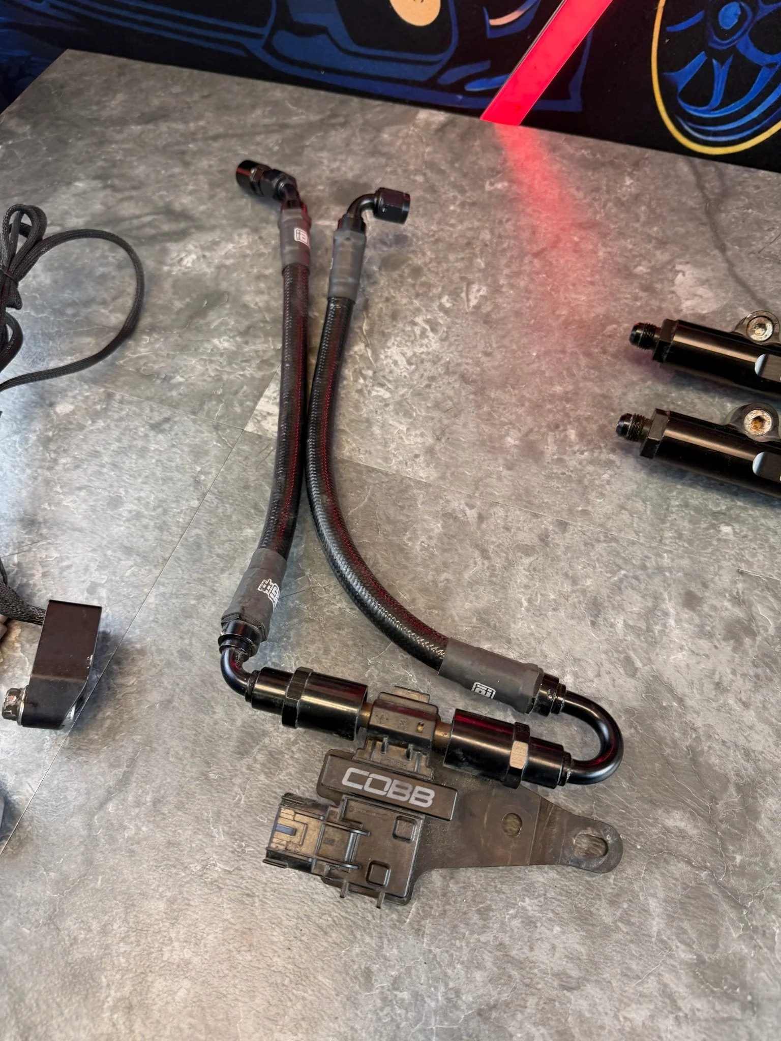 Fuel Kit 08-21 Subaru STi 08-14 WRX IAG e85 Lines/Rails Cobb Flex Kit Areo Reg - Image 7