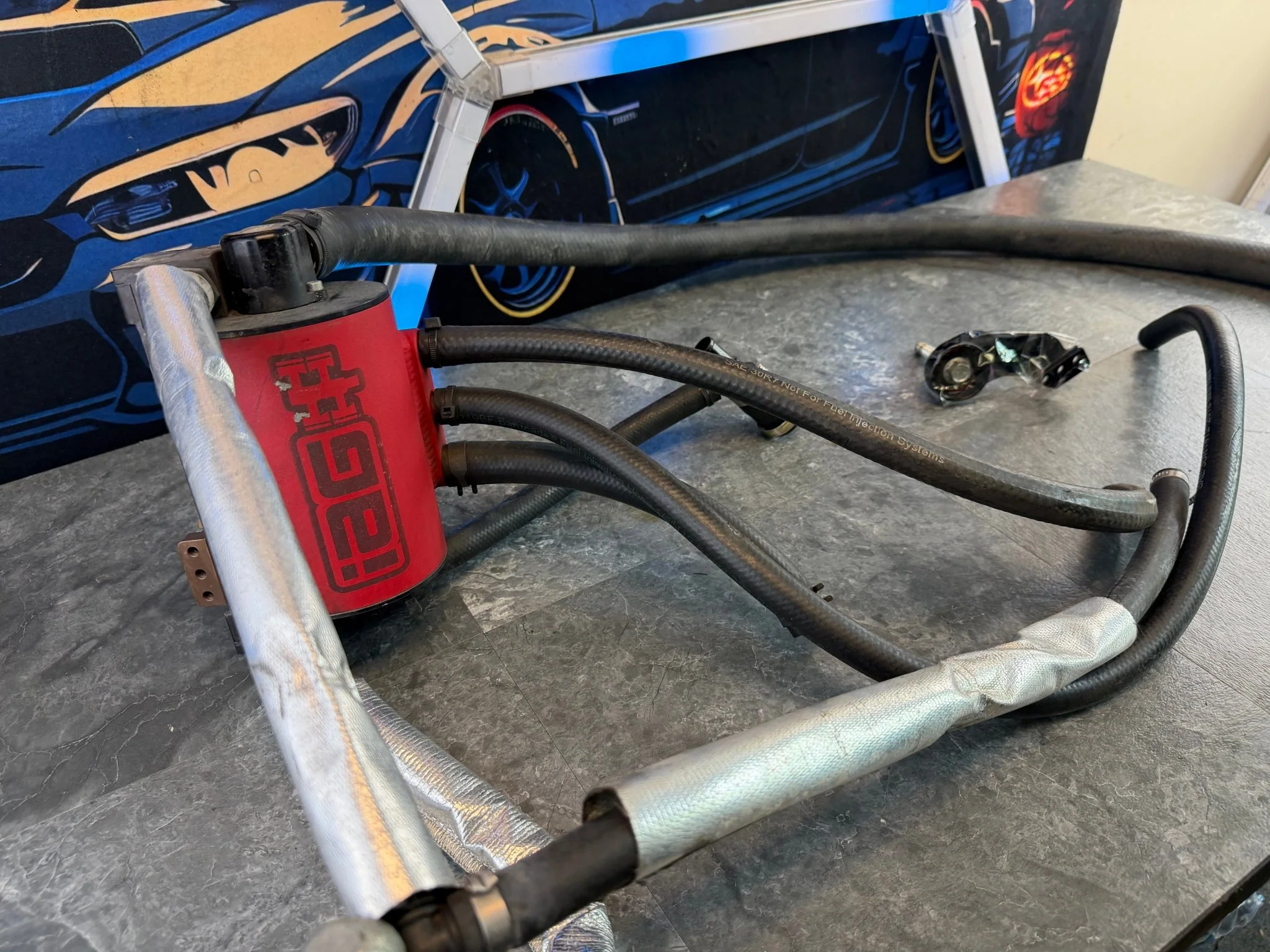 IAG aos air oil separator 08-21 Subaru STi comp competition ( no longer made ) v2 w/ pitch stop bracket Y1 - Image 2