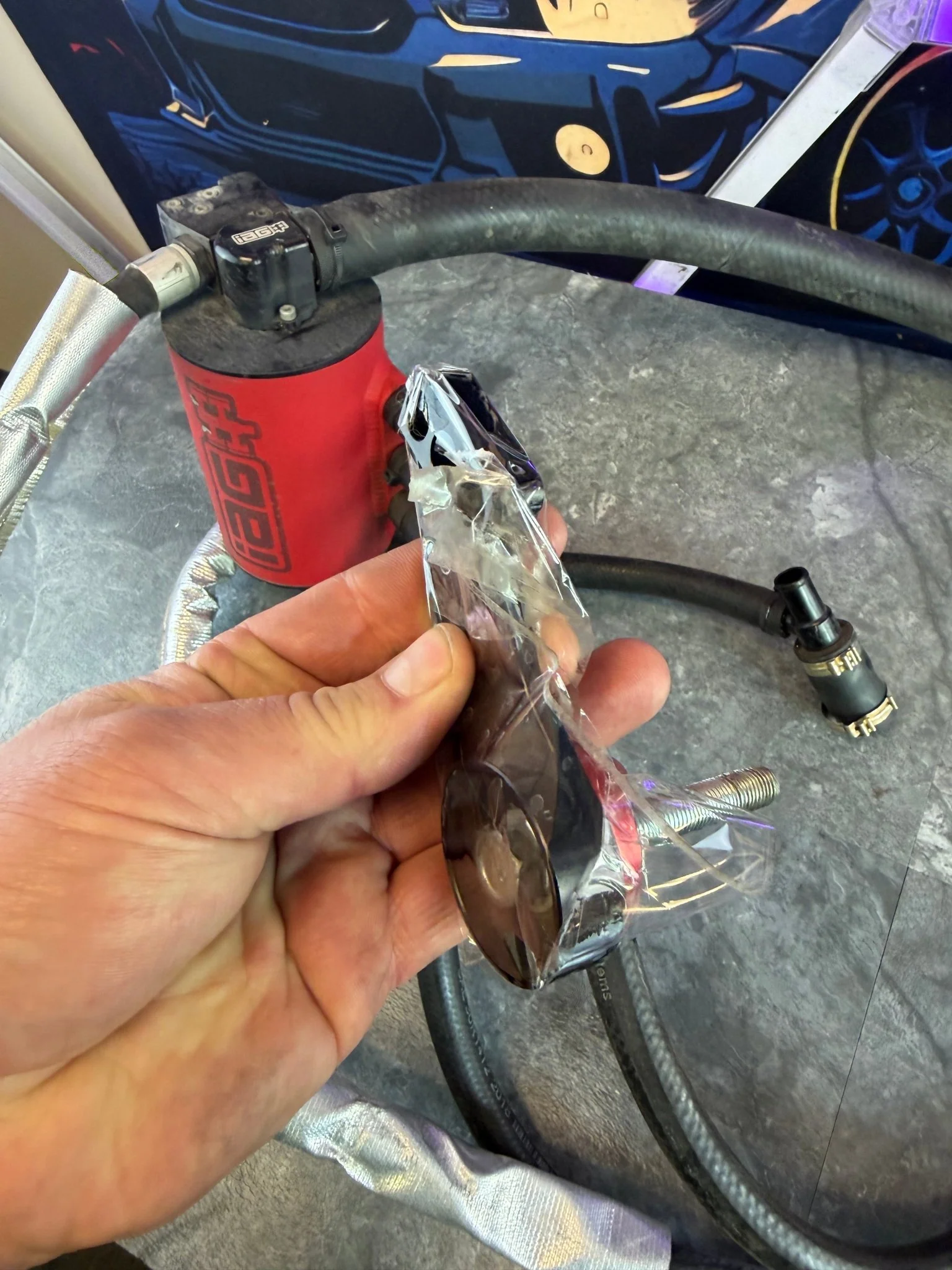 IAG aos air oil separator 08-21 Subaru STi comp competition ( no longer made ) v2 w/ pitch stop bracket Y1 - Image 7