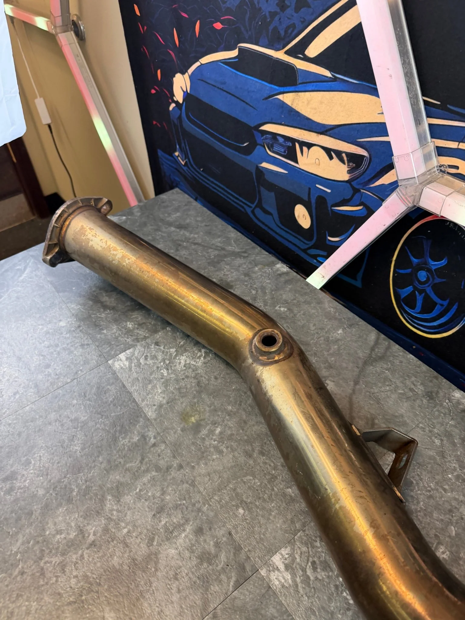 INVIDIA catless downpipe 08-21 STi 08-14 wrx Subaru ej255 ej255 case divorced bell 2 o2 bungs - Image 3