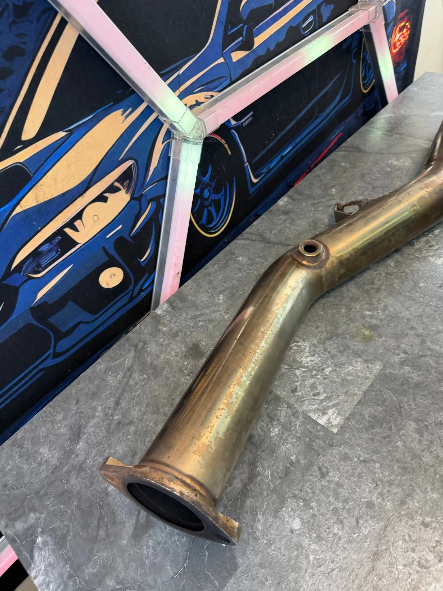 INVIDIA catless downpipe 08-21 STi 08-14 wrx Subaru ej255 ej255 case divorced bell 2 o2 bungs - Image 5