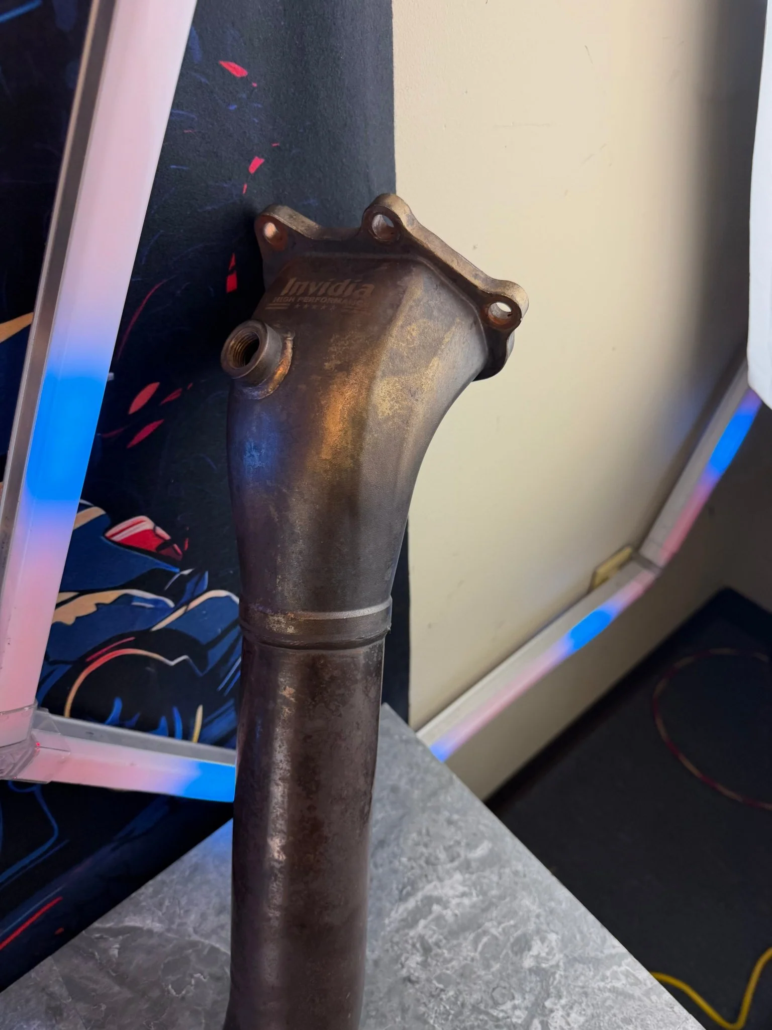INVIDIA catless downpipe 08-21 STi 08-14 wrx Subaru ej255 ej255 case divorced bell 2 o2 bungs - Image 6