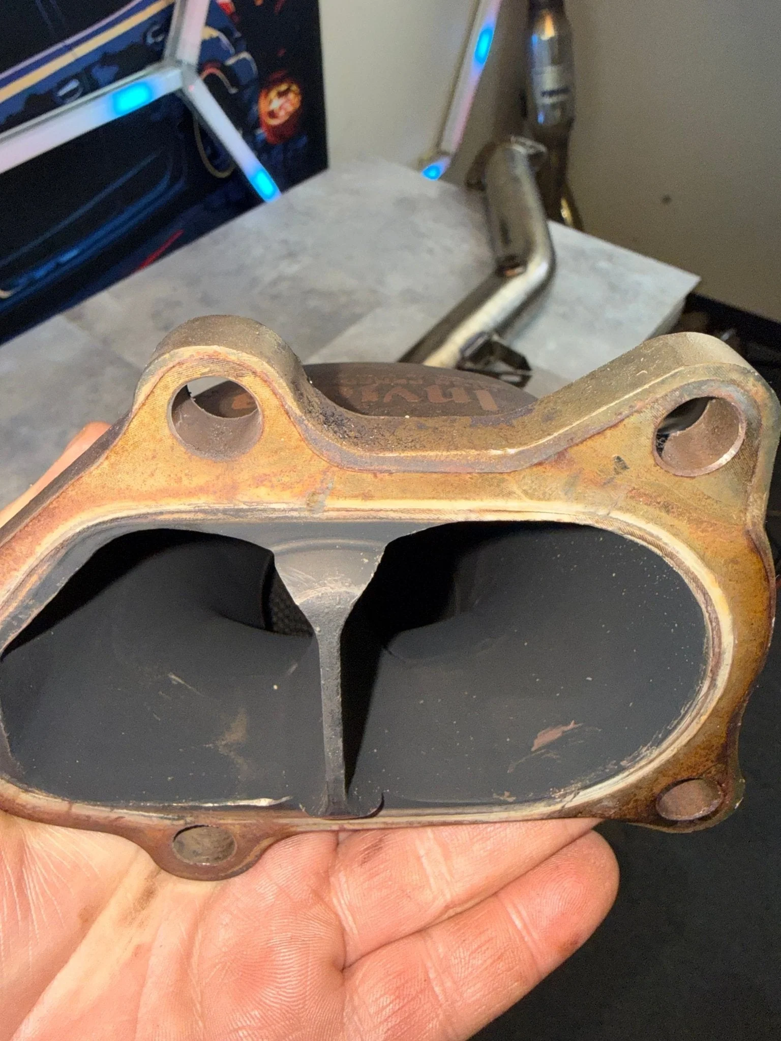 INVIDIA downpipe 3” catted divorced bell mouth 08-21 Subaru STi & 08-14 wrx - Image 2