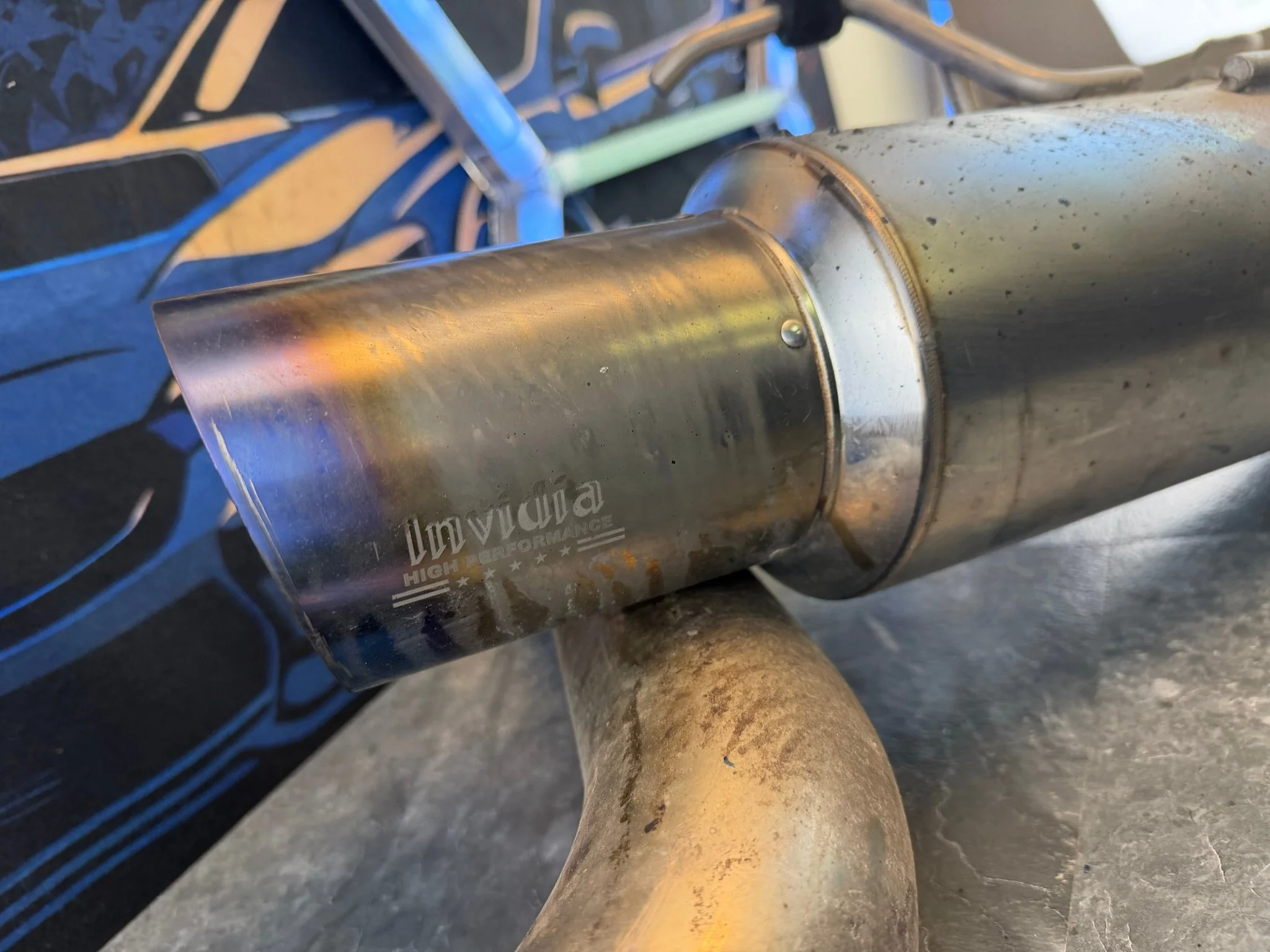 Invidia N1 race cbe catback exhaust system ti tip 08-14 wrx sedan 11-14 STi Sedan - Image 2