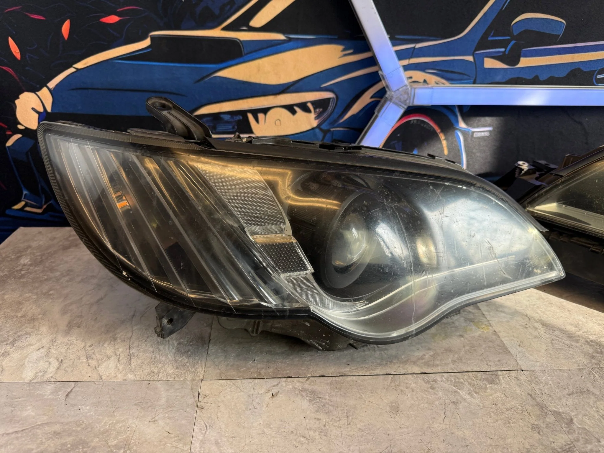 JDM OEM Subaru Legacy Headlights w/ HID Xenon Level Motors 2008 2009 Facelift - Image 10