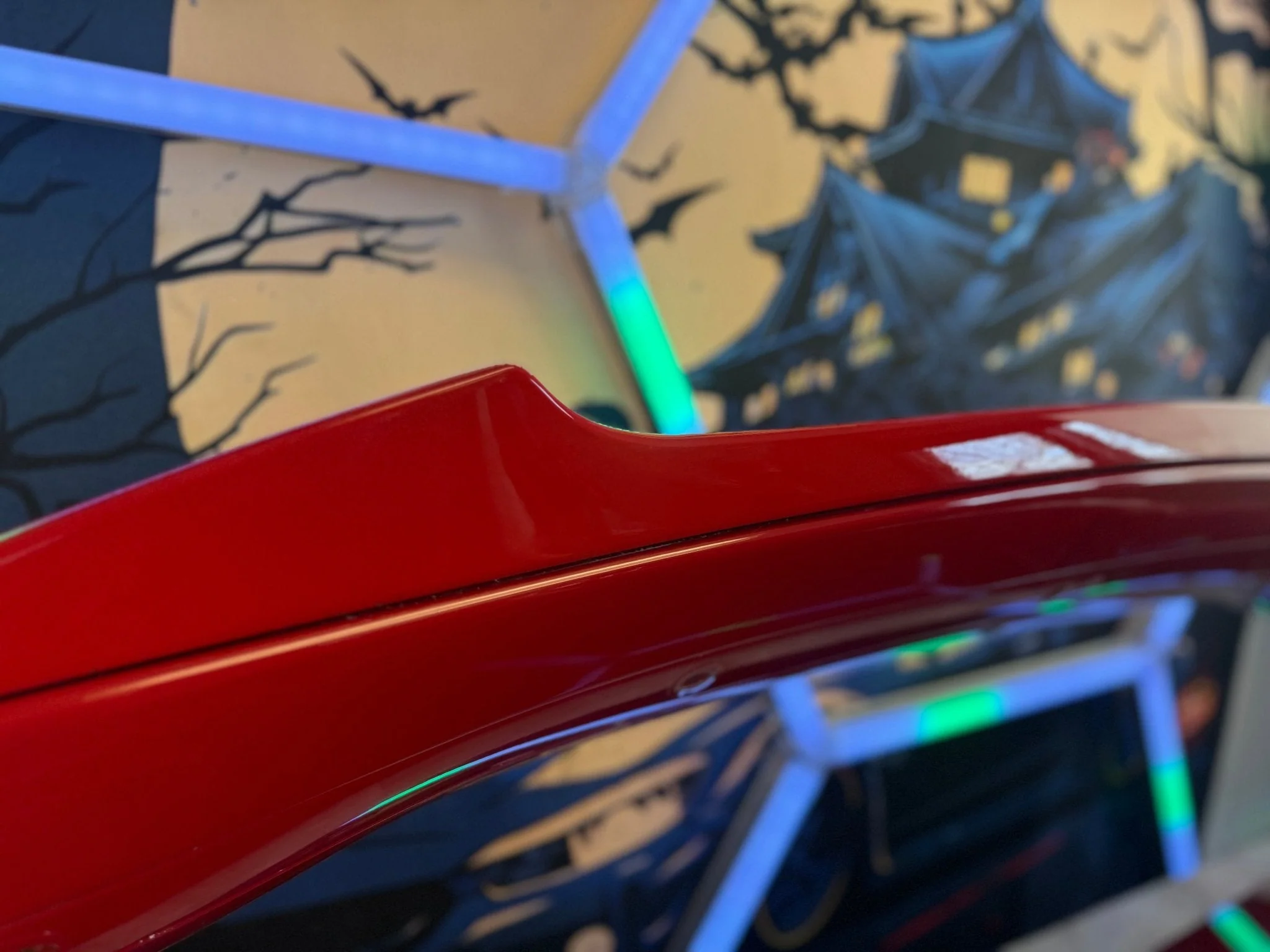 LIGHTNING RED 2015 Subaru STi oem trunk & wing w/ gurney flap c7p back up camera - Image 3
