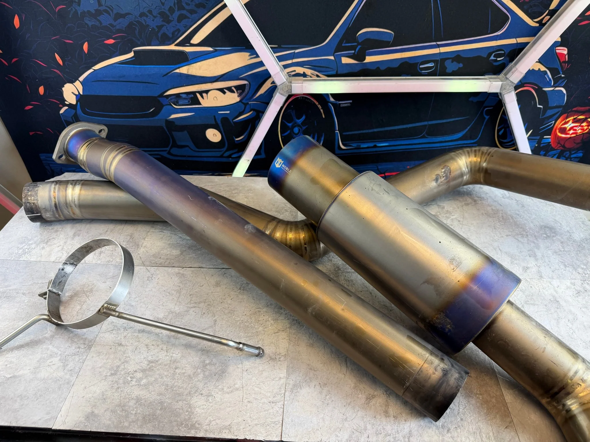 NOBLE full TI titanium catback exhaust system 08-21 Subaru wrx & STi - Image 13