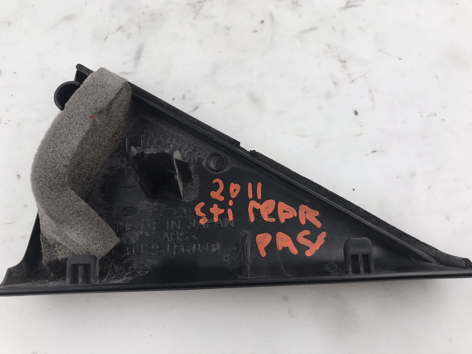 2008-2014 Subaru WRX STi Interior OEM Rear Right Door Trim - Image 2