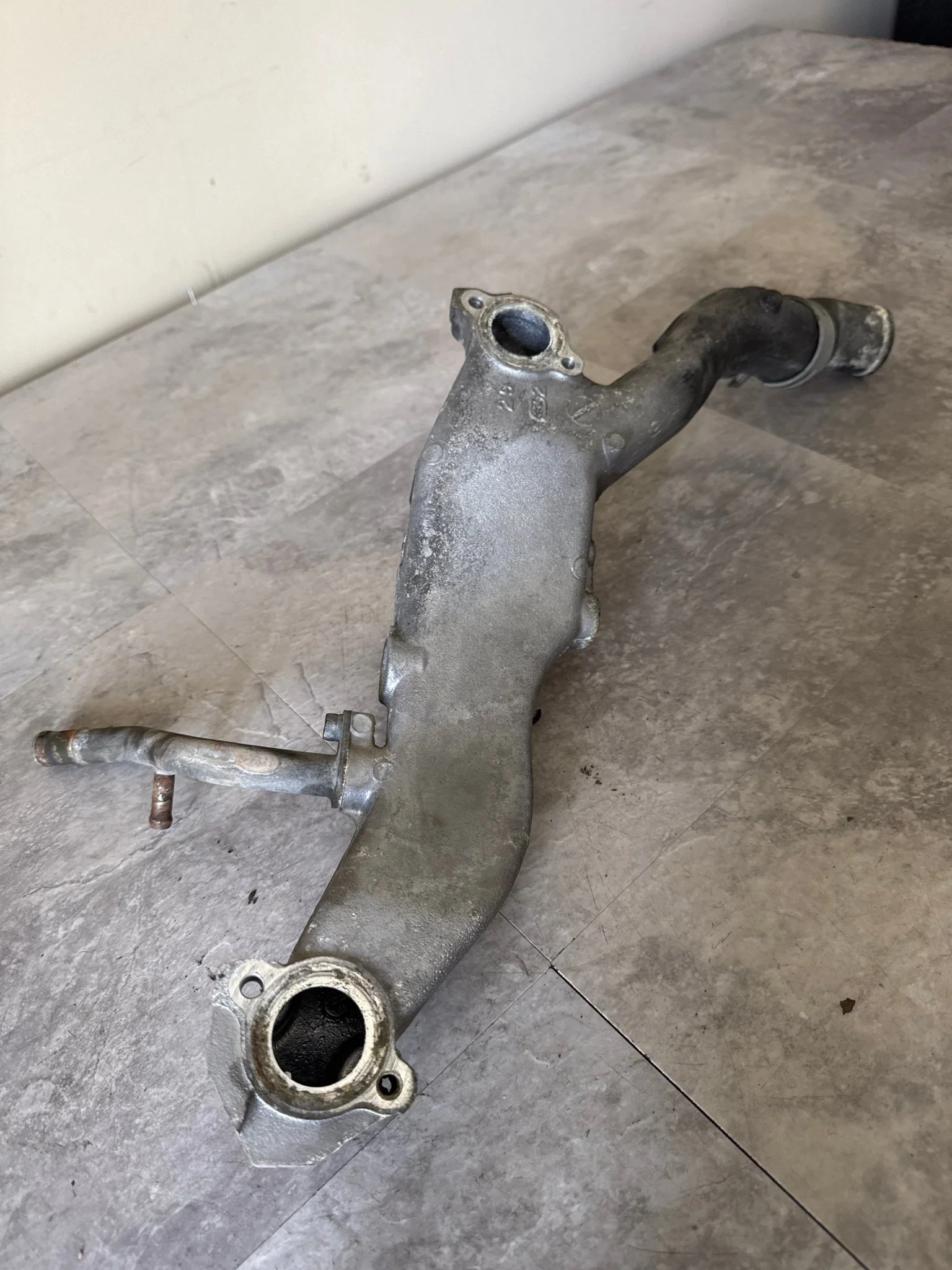 2002-2003 Subaru WRX STi Engine OEM Coolant Crossover Assembly (02 WRX L3 - Image 3