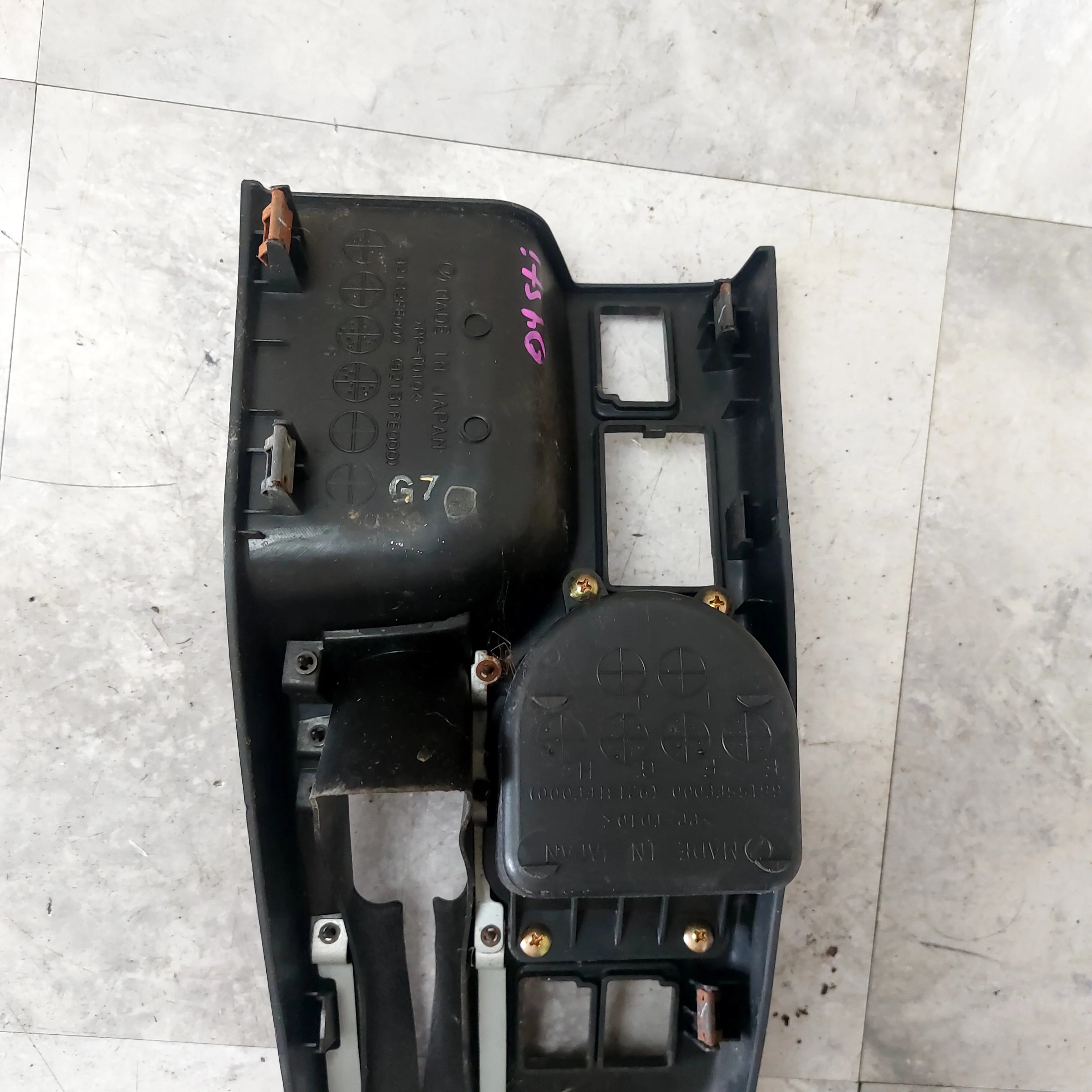 2004-2005 Subaru Impreza WRX STi OEM Center Console Upper Trim Black - Image 5