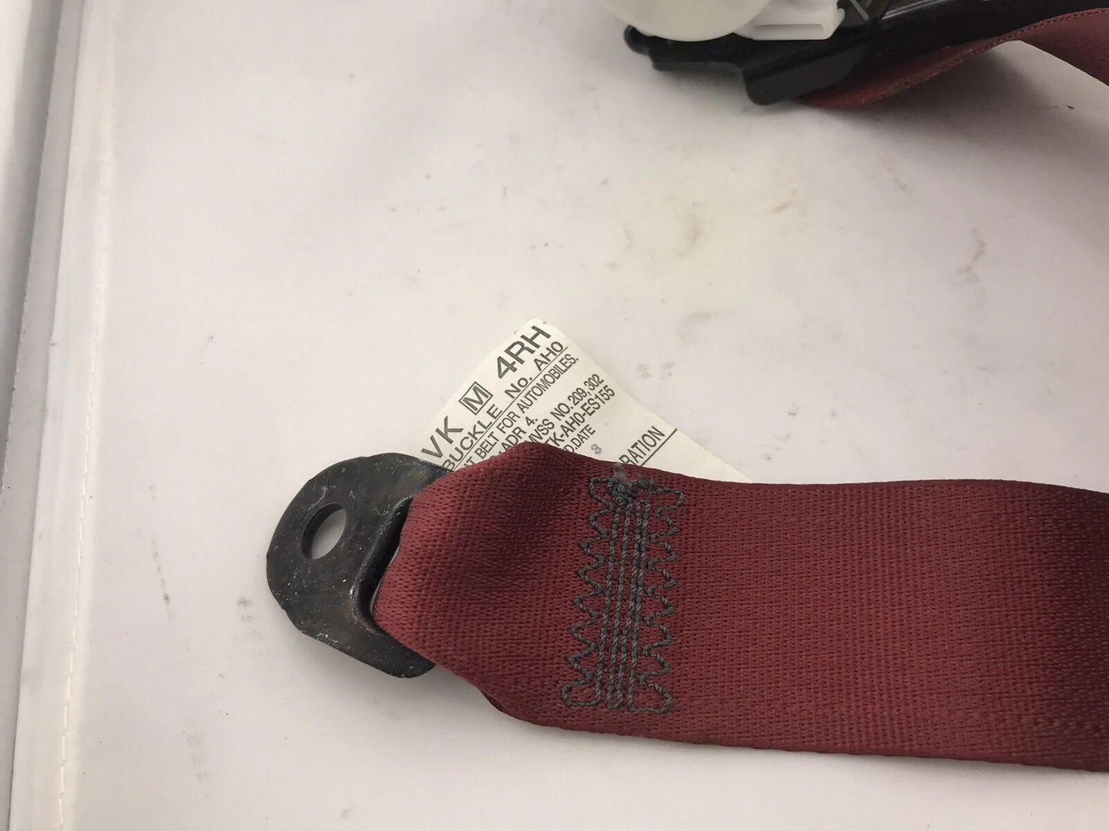 2015-2021 Subaru WRX STi Passenger OEM Rear Right Seatbelt Assembly Red - Image 3