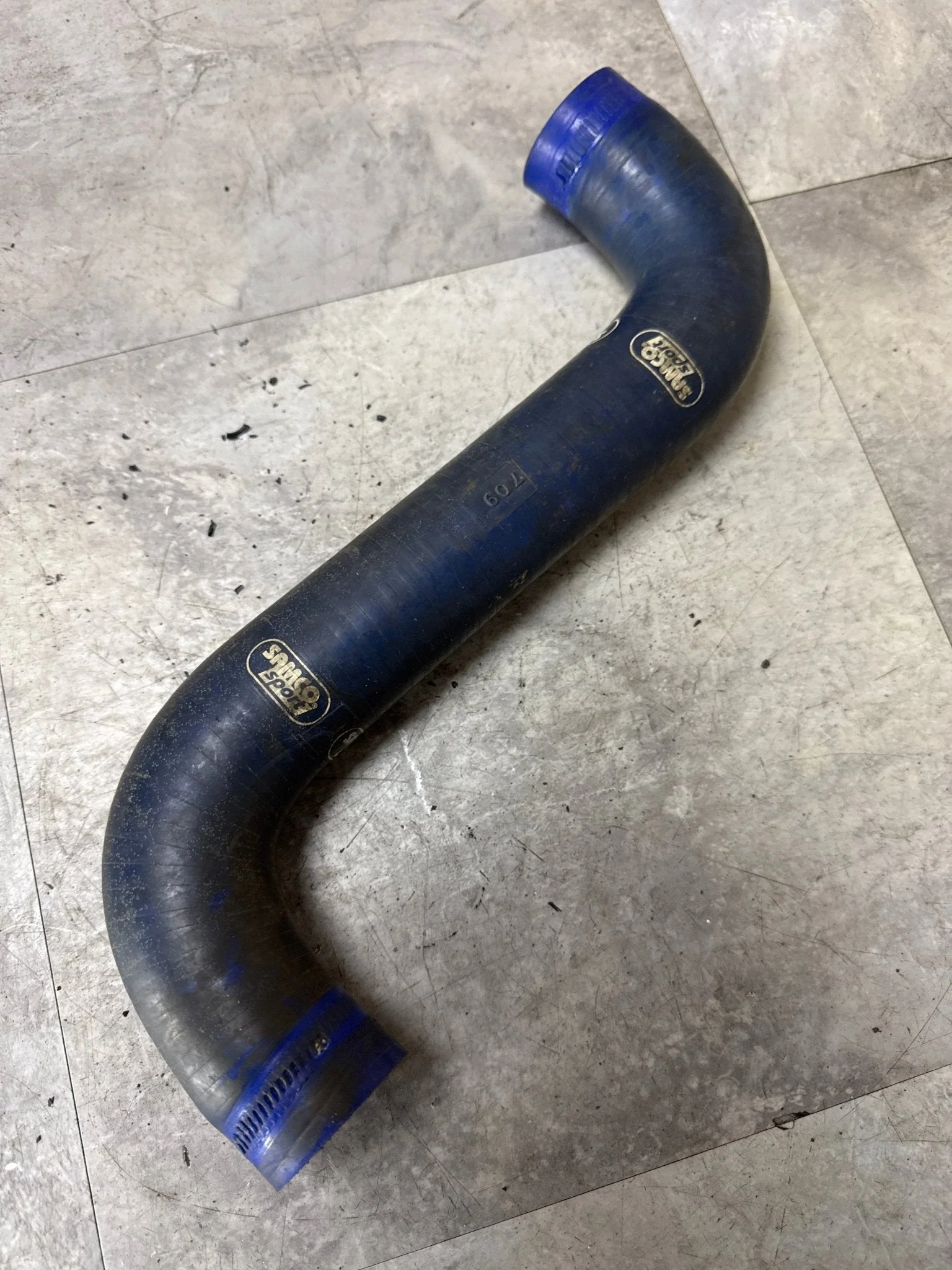 2002-2007 Subaru WRX STi Samco Upper Radiator Hose Blue - / G4 - Image 2