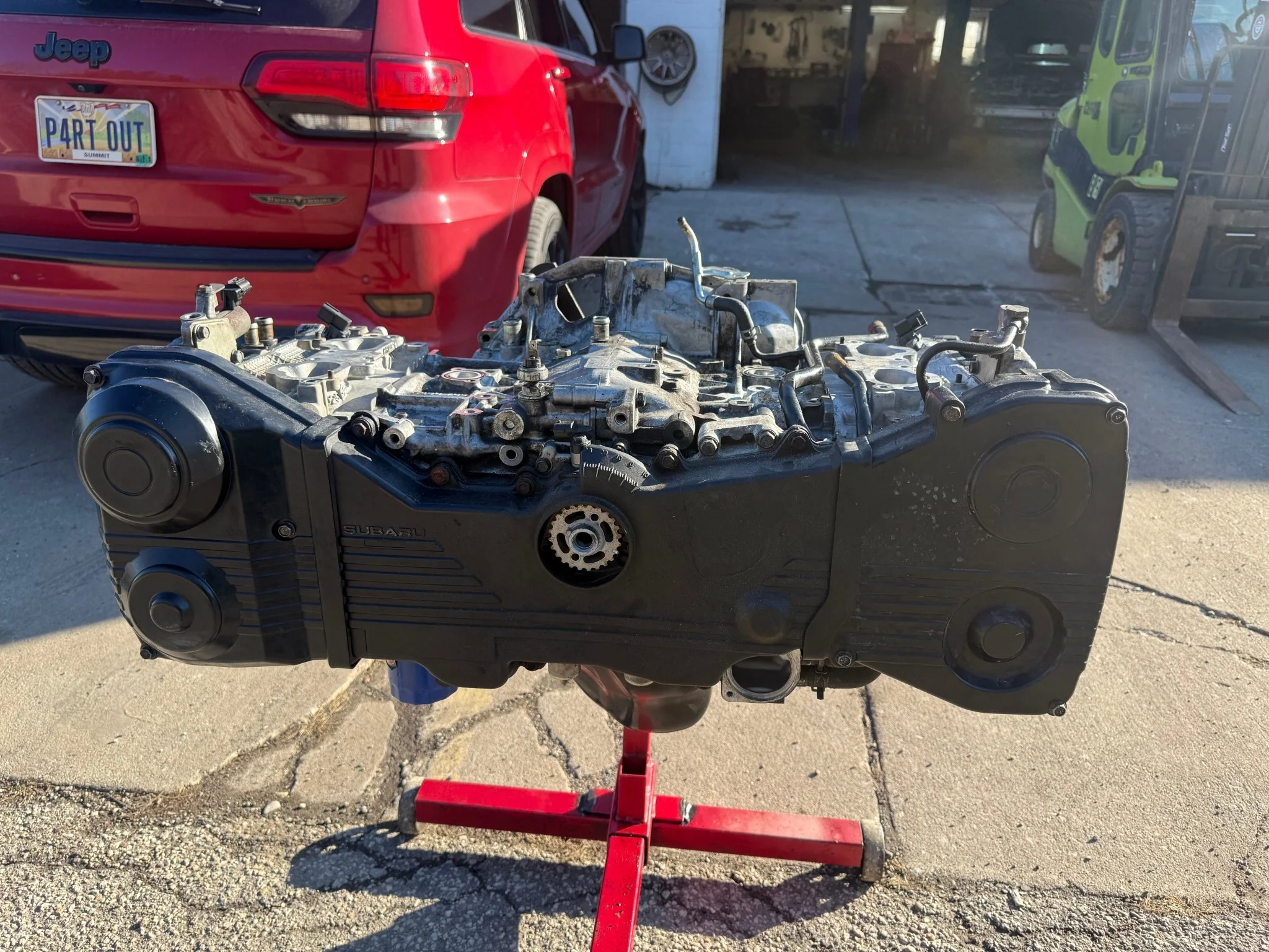 SUBARU used EJ257 turbo engine long block longblock boxer motor w/ d25 SAVCS heads ARP studs - Image 10