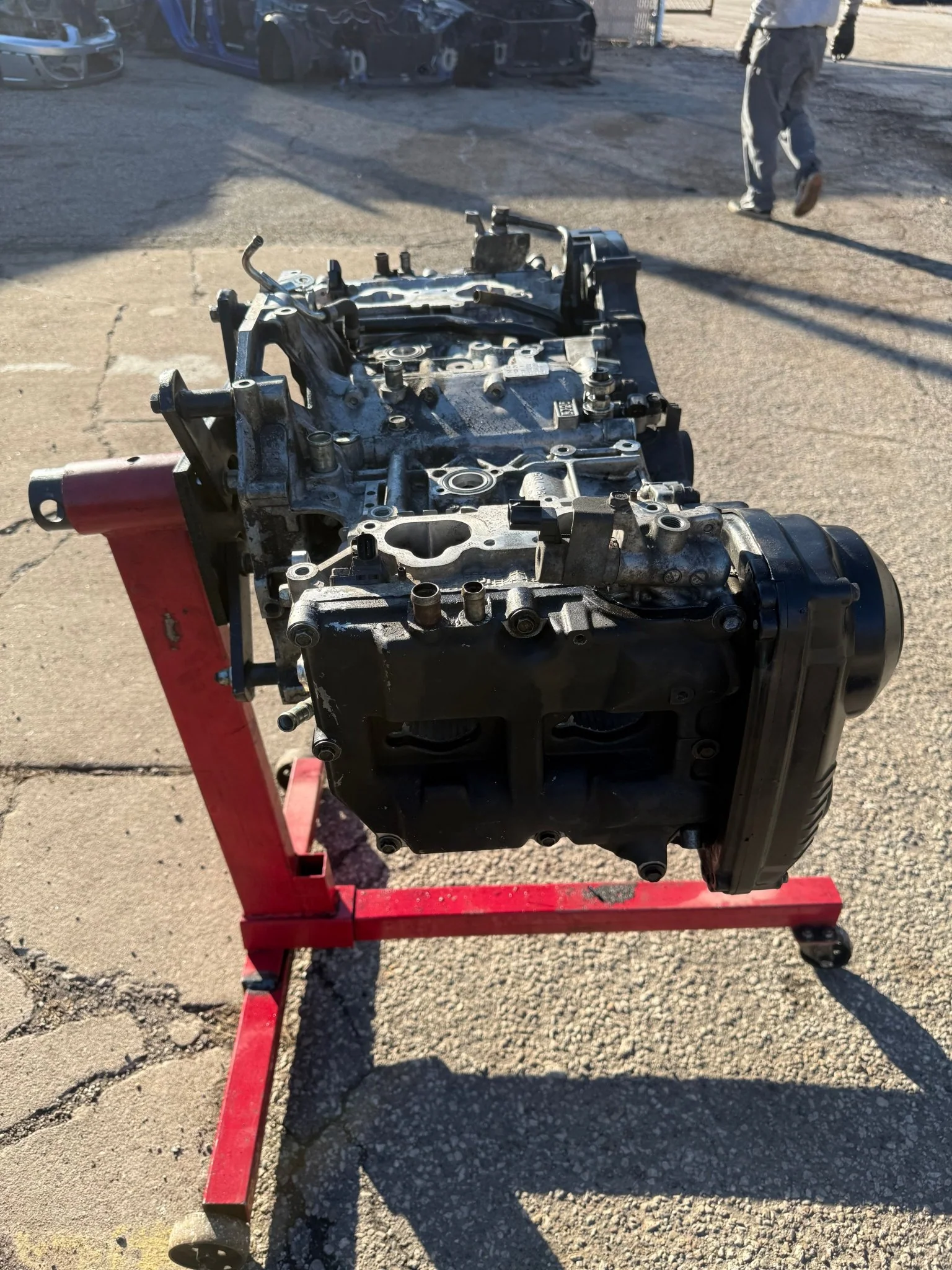 SUBARU used EJ257 turbo engine long block longblock boxer motor w/ d25 SAVCS heads ARP studs - Image 9