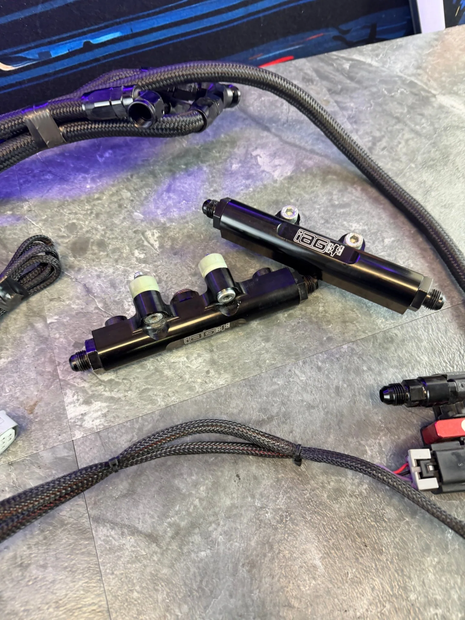 Under the hood fueling kit Subaru STi 08-21 w: iag fuel rails , areomotive FPR, lines , IBR flex fuel kit P1 - Image 3